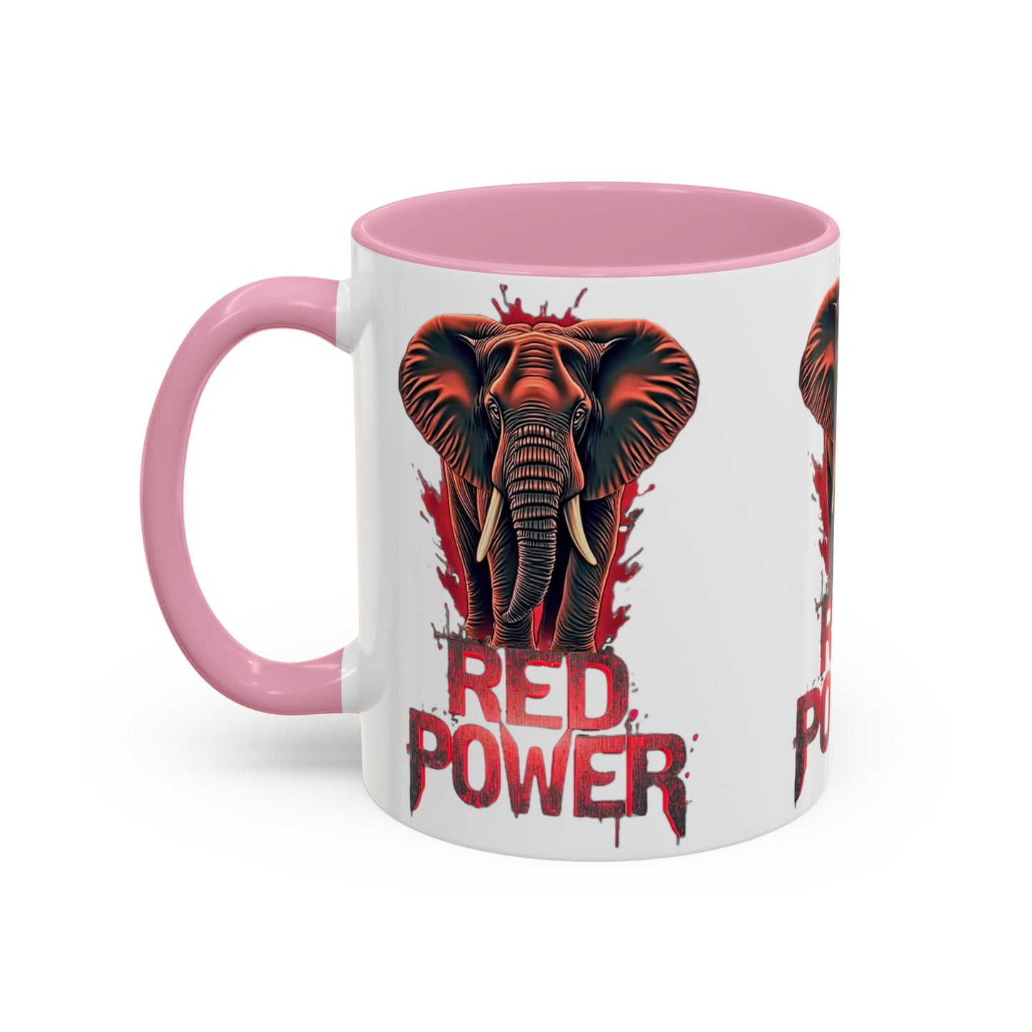 Red Power Patriotic Elephant Coffee Mug