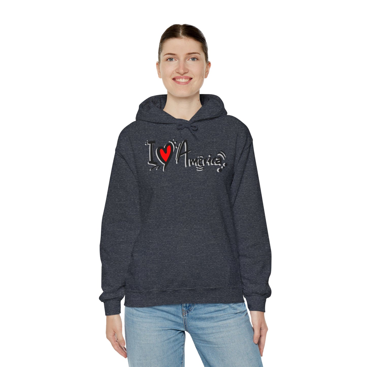 I Love America Unisex Hoodie Sweatshirt