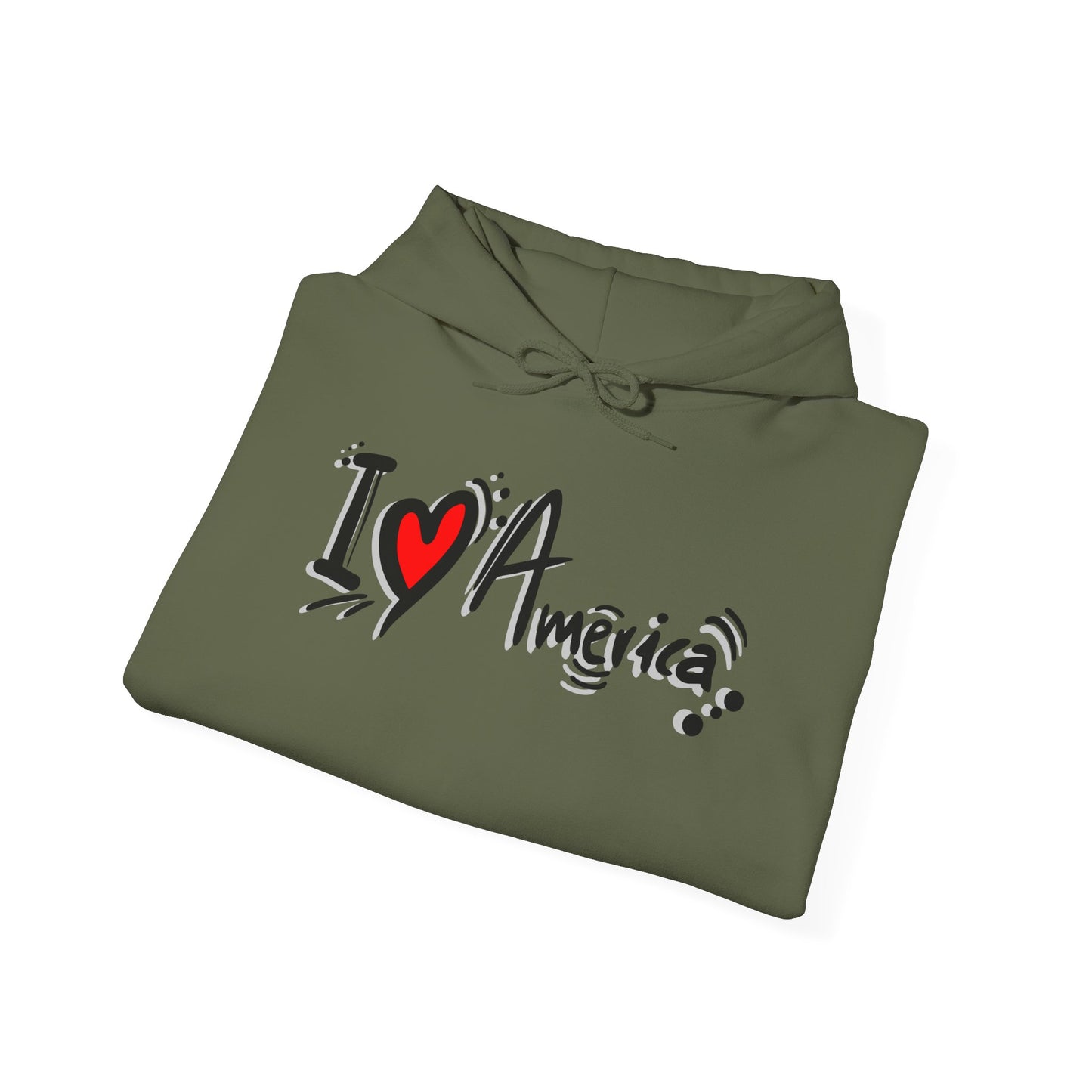 I Love America Unisex Hoodie Sweatshirt