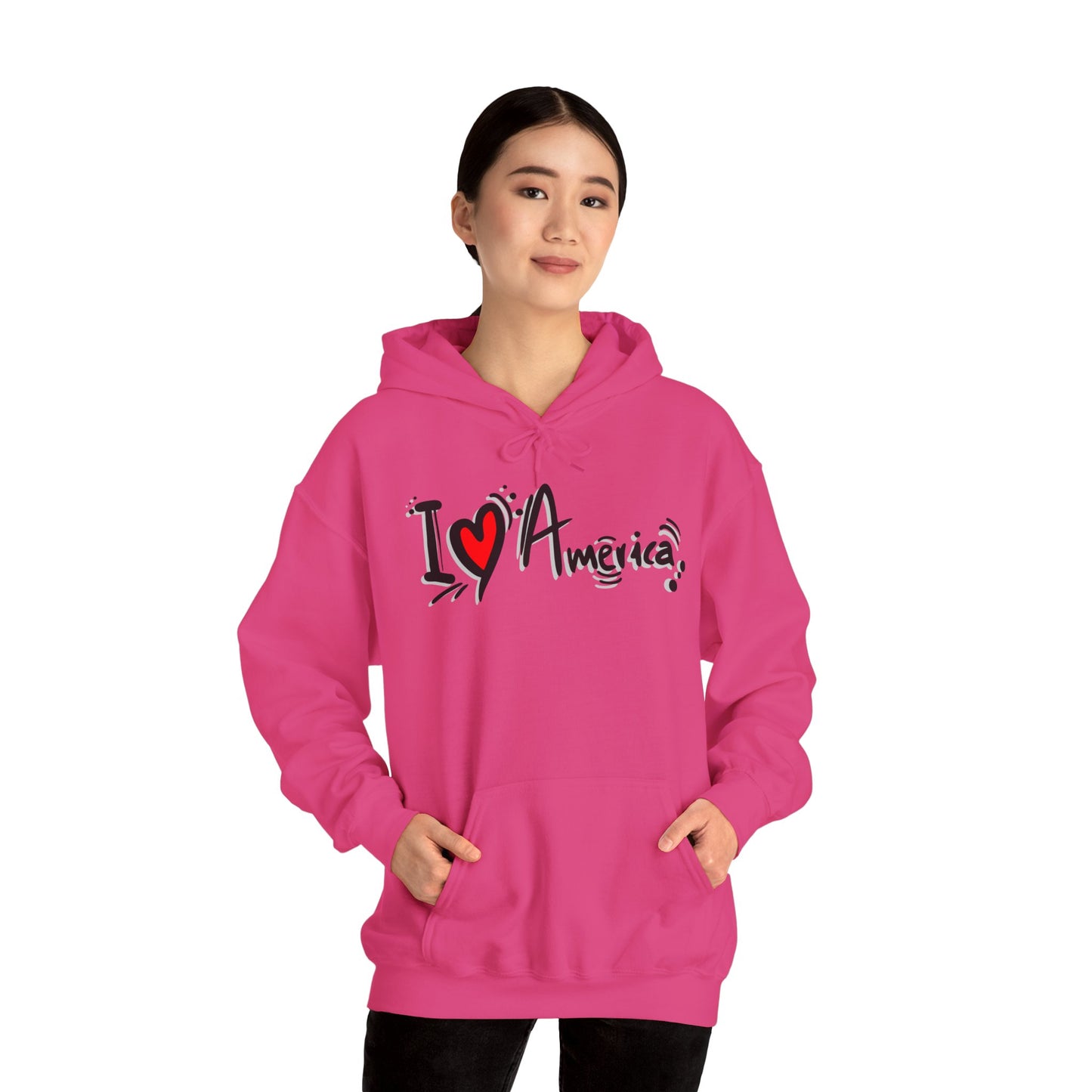 I Love America Unisex Hoodie Sweatshirt