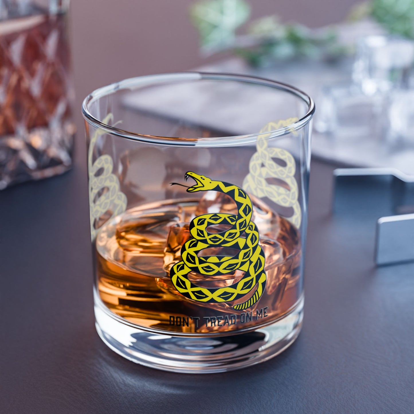 Don't Tread on Me Patriotic Whiskey Glass