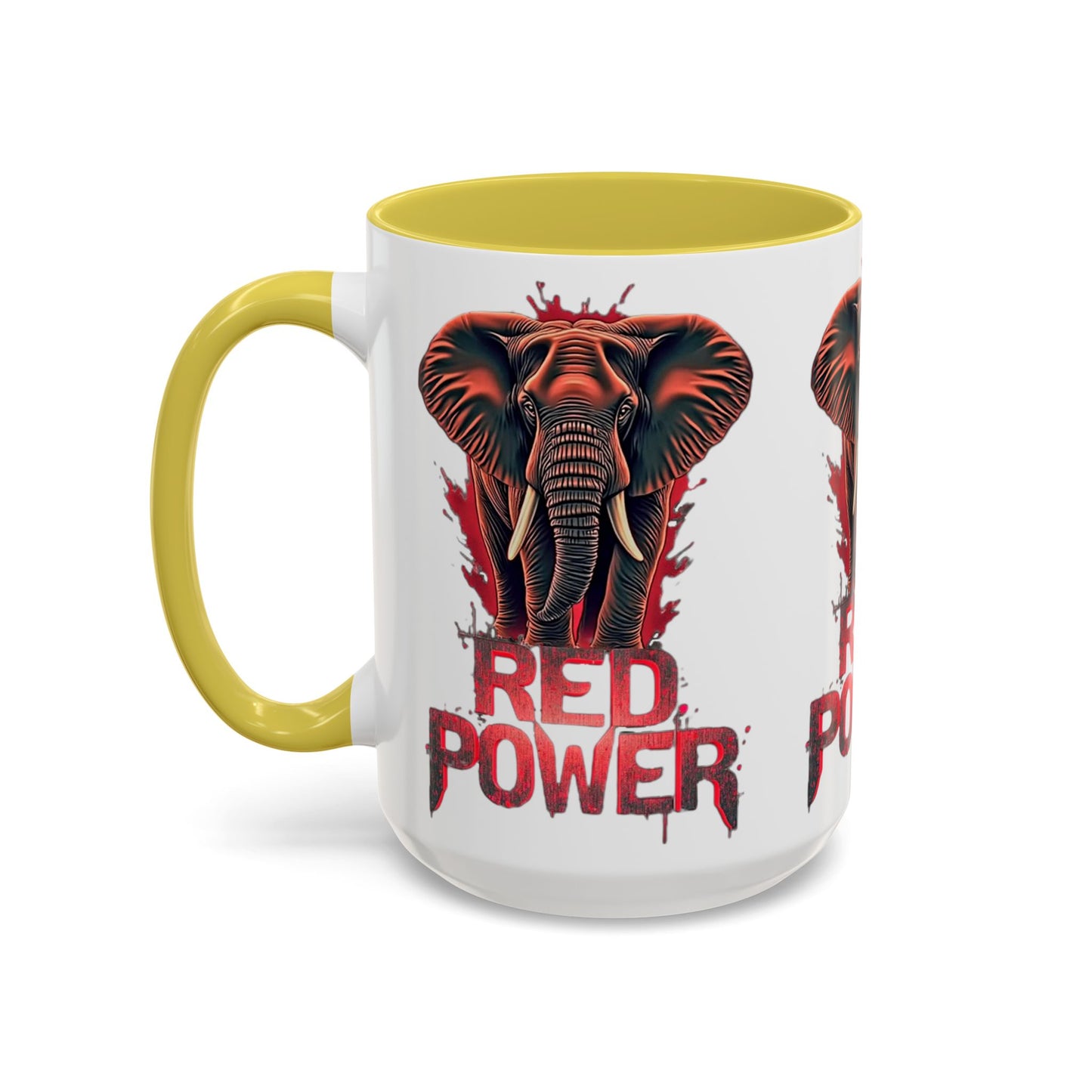Red Power Patriotic Elephant Coffee Mug