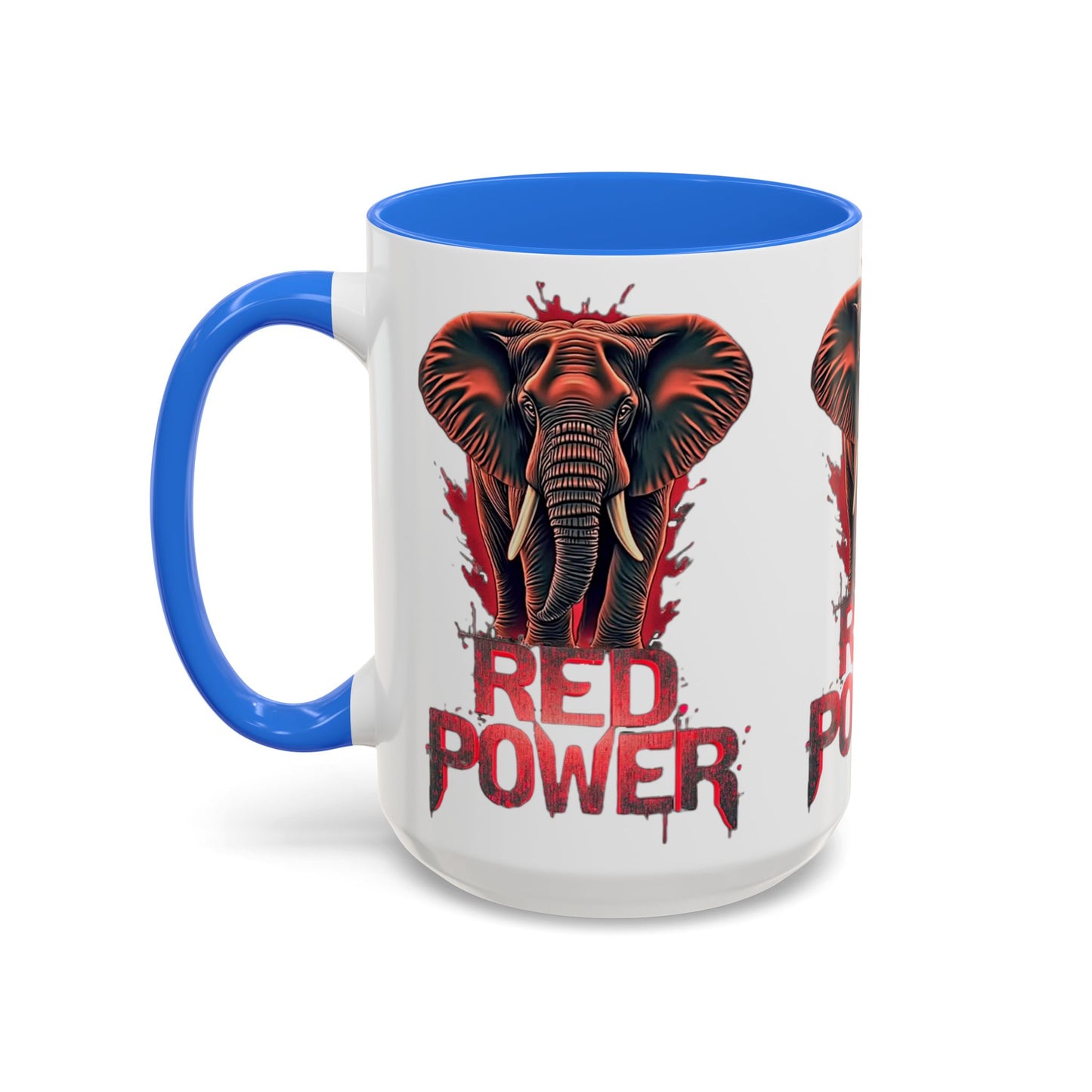 Red Power Patriotic Elephant Coffee Mug