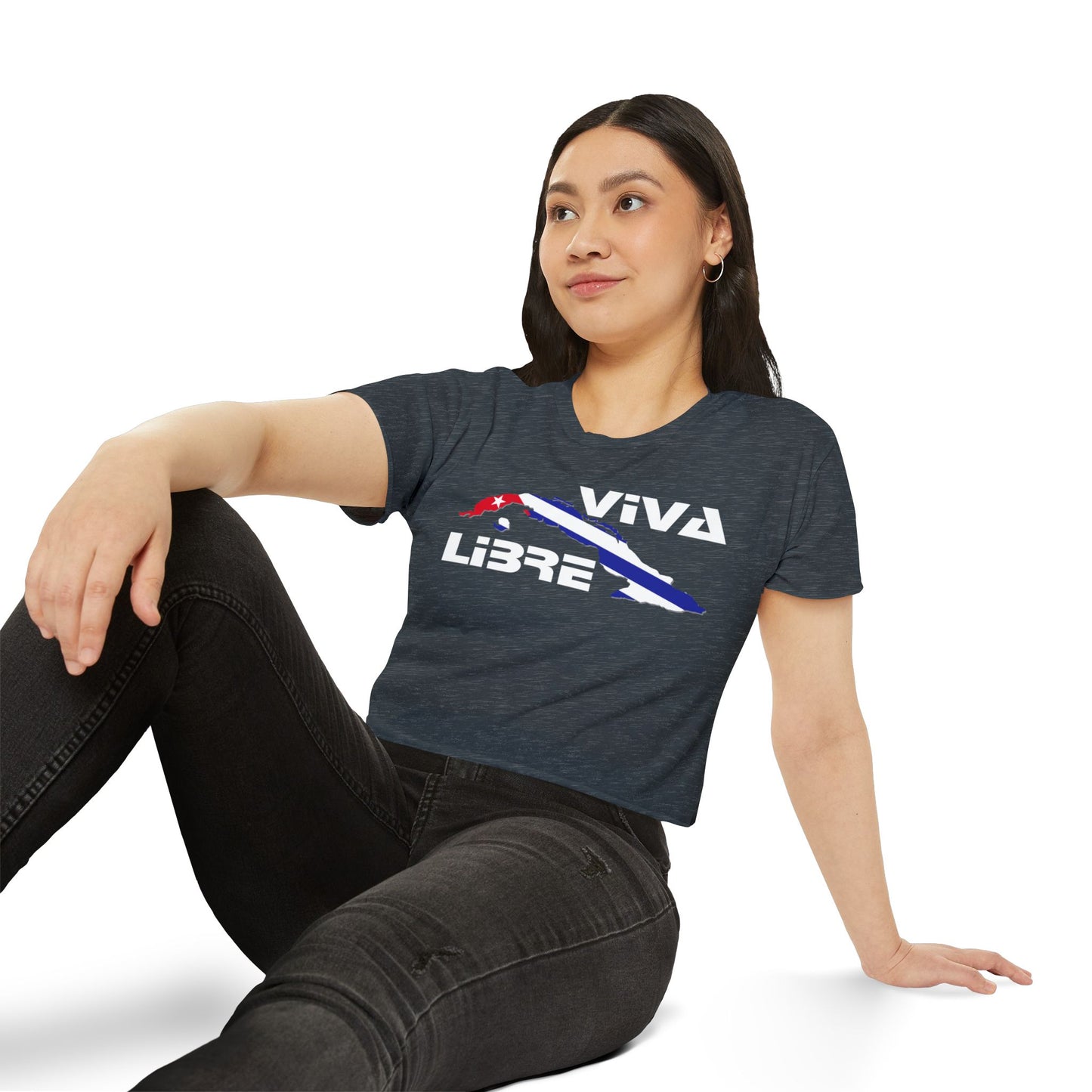 Viva Cuba Libre Patriótico Crop Top