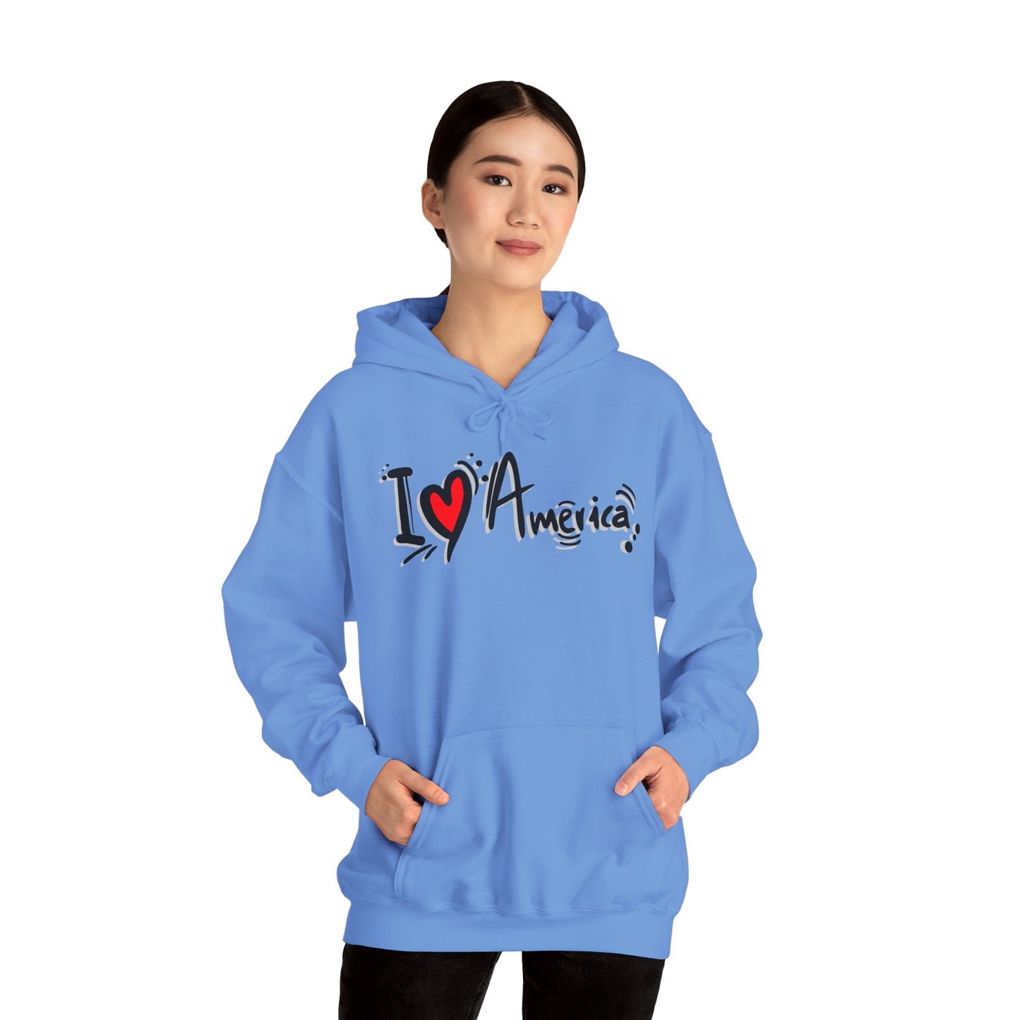 I Love America Unisex Hoodie Sweatshirt