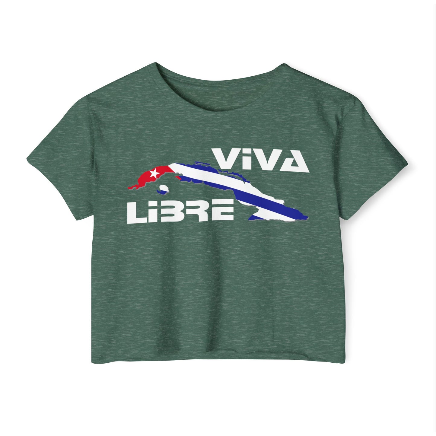 Viva Cuba Libre Patriótico Crop Top