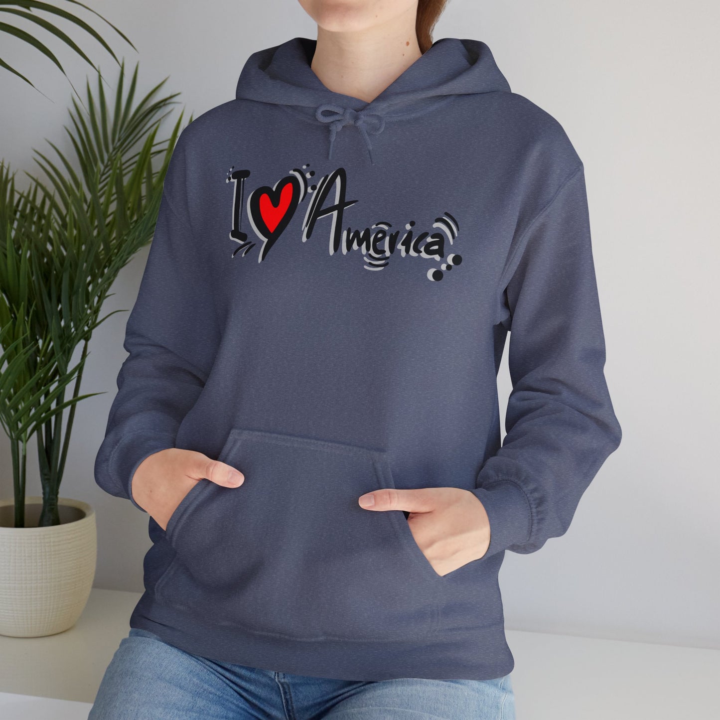I Love America Unisex Hoodie Sweatshirt