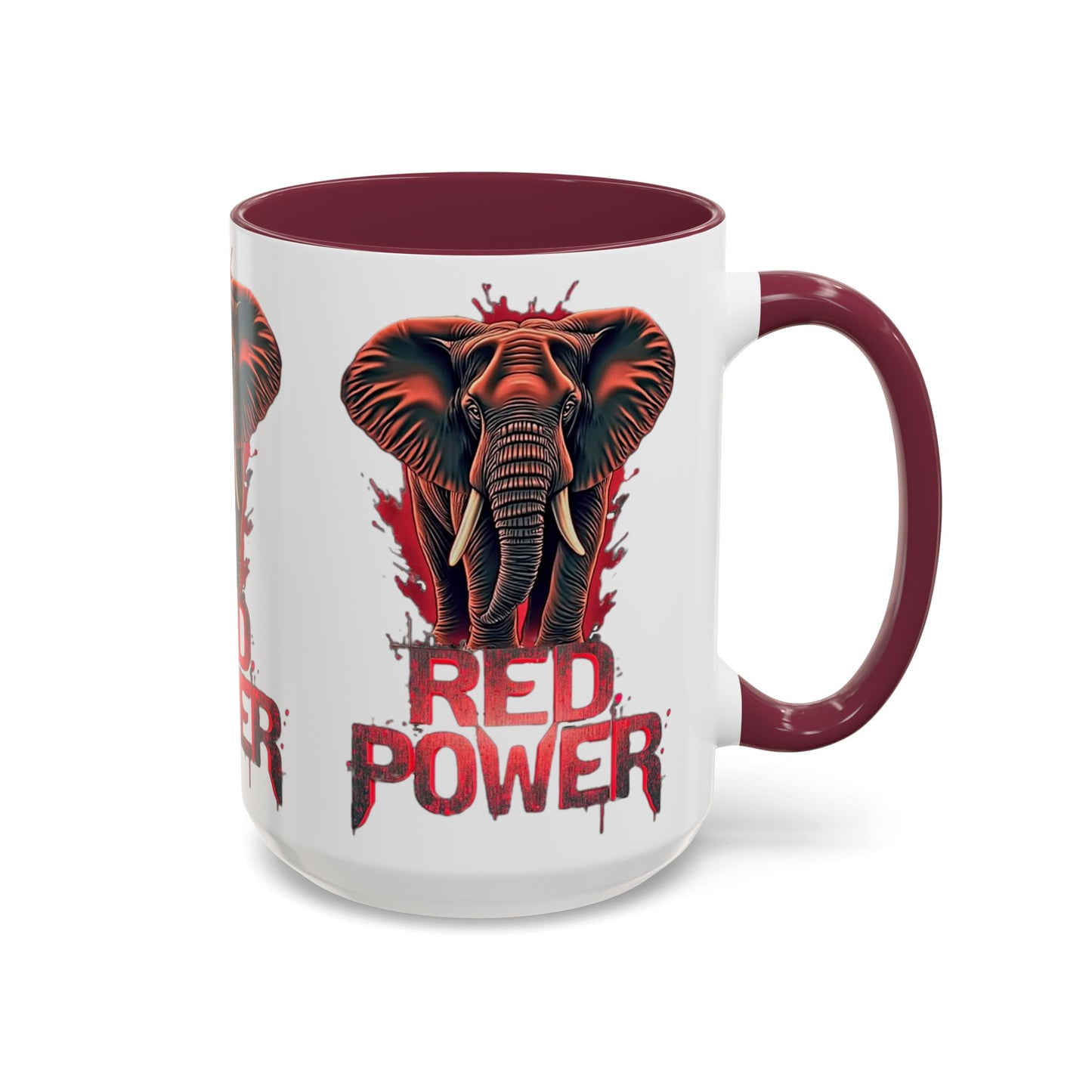 Red Power Patriotic Elephant Coffee Mug