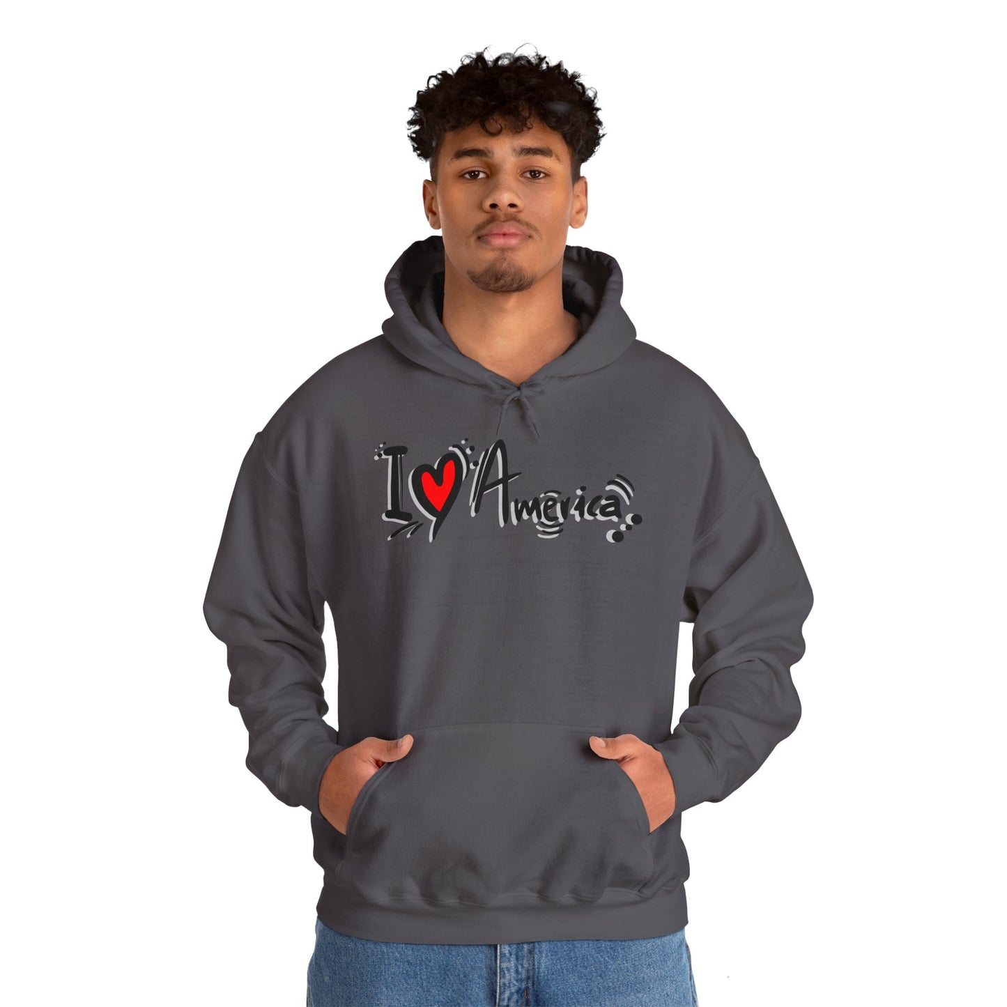 I Love America Unisex Hoodie Sweatshirt
