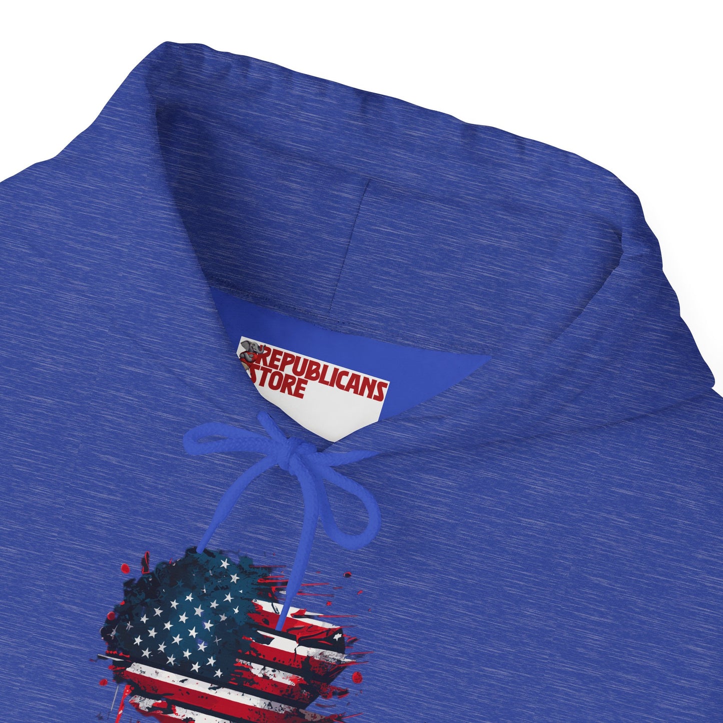 I Love America Heart Flag Unisex Hoodie Sweatshirt