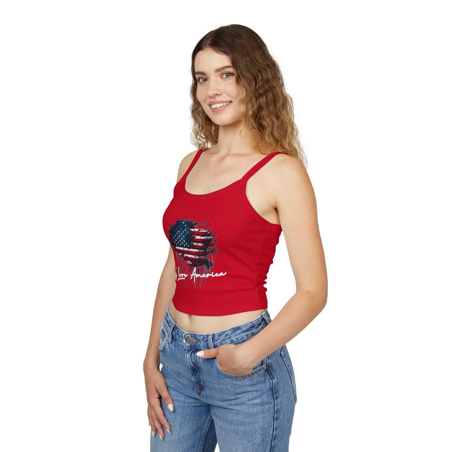 I Love America Heart Flag Tank Top