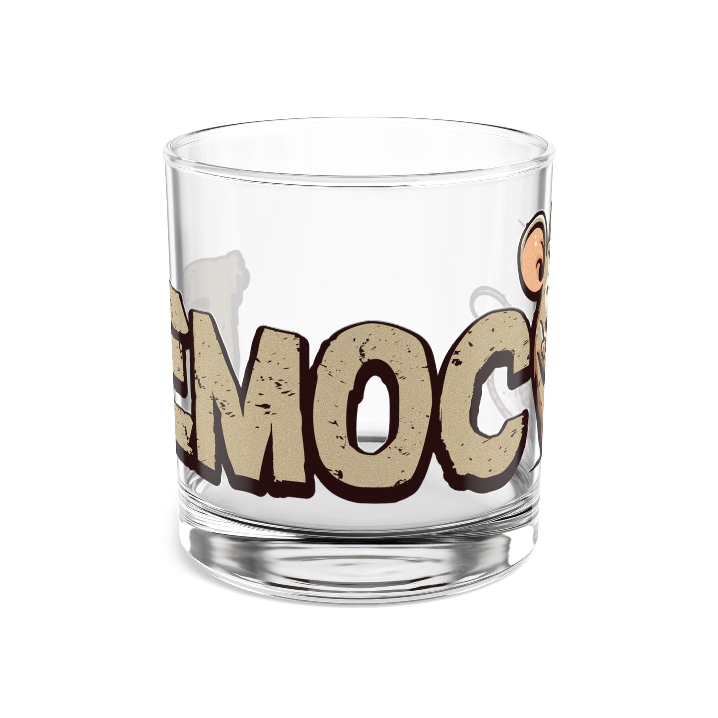 Democ-Rat Funny Political Whiskey Glass