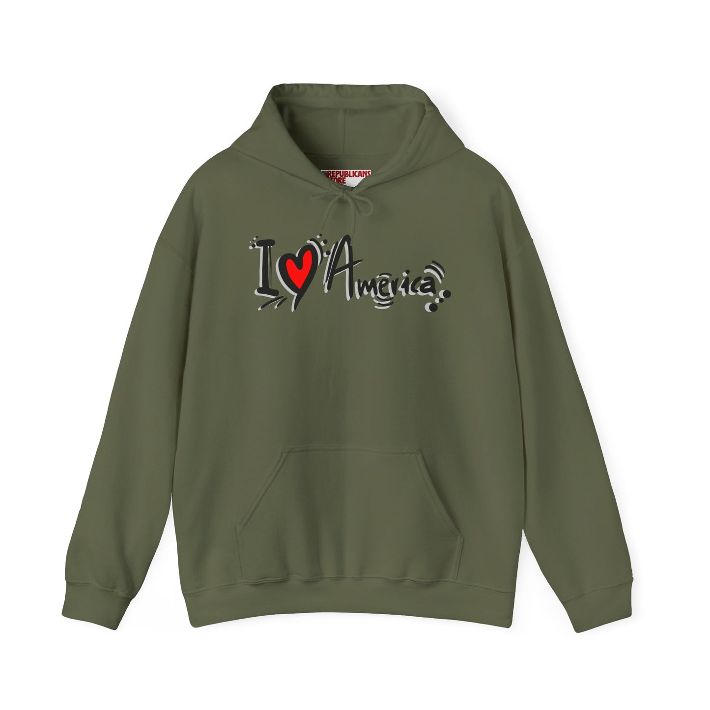 I Love America Unisex Hoodie Sweatshirt