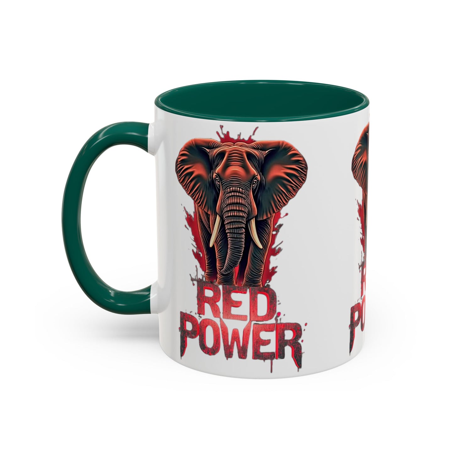 Red Power Patriotic Elephant Coffee Mug