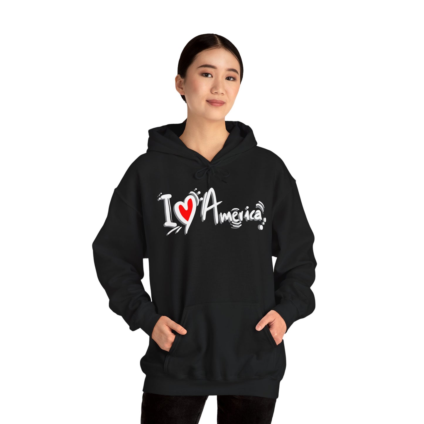 I Love America Unisex Hoodie Sweatshirt