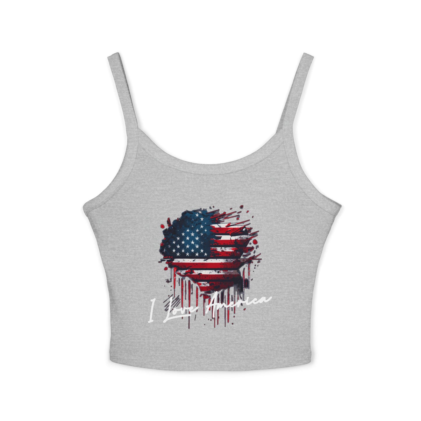 I Love America Heart Flag Tank Top