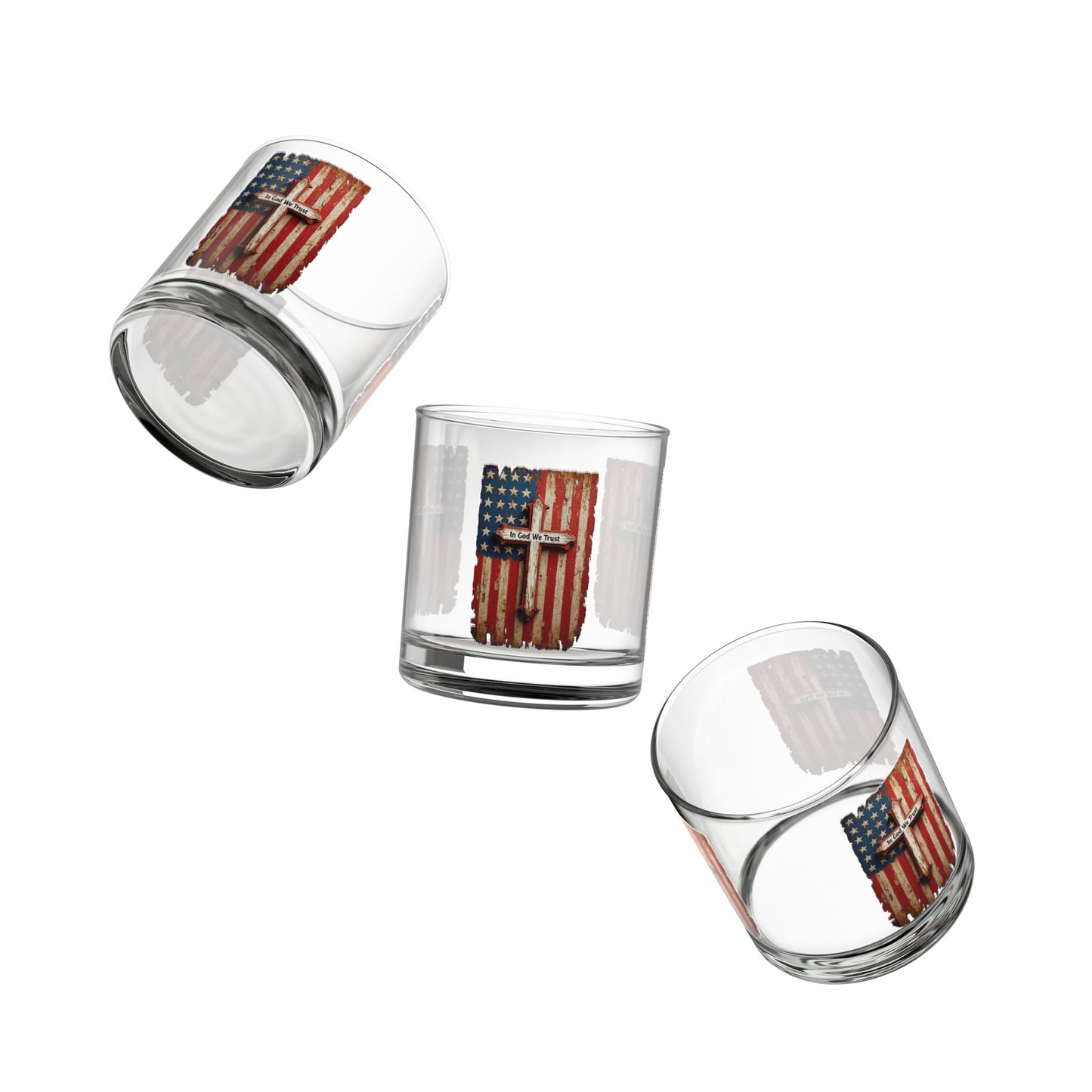 In God We Trust Patriotic Whiskey Glass