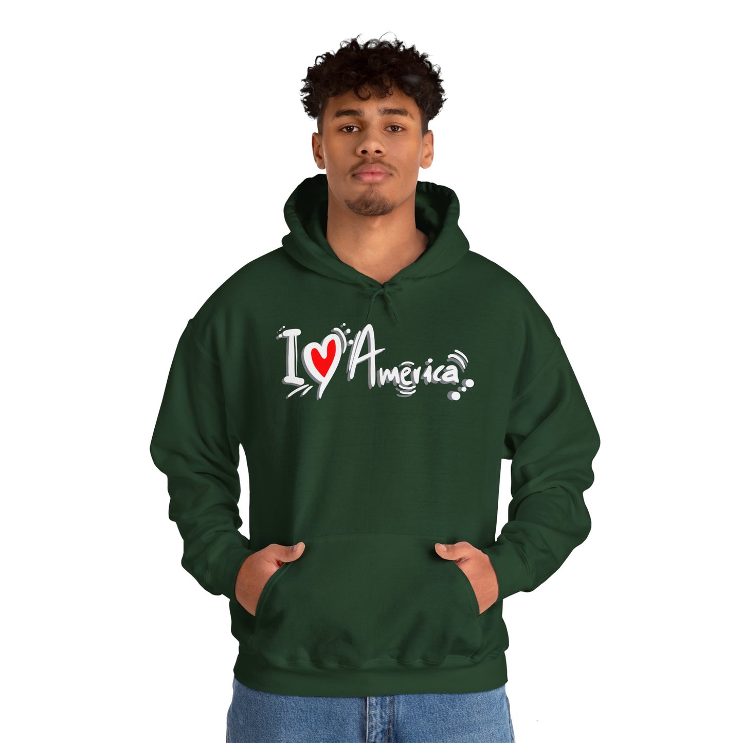 I Love America Unisex Hoodie Sweatshirt