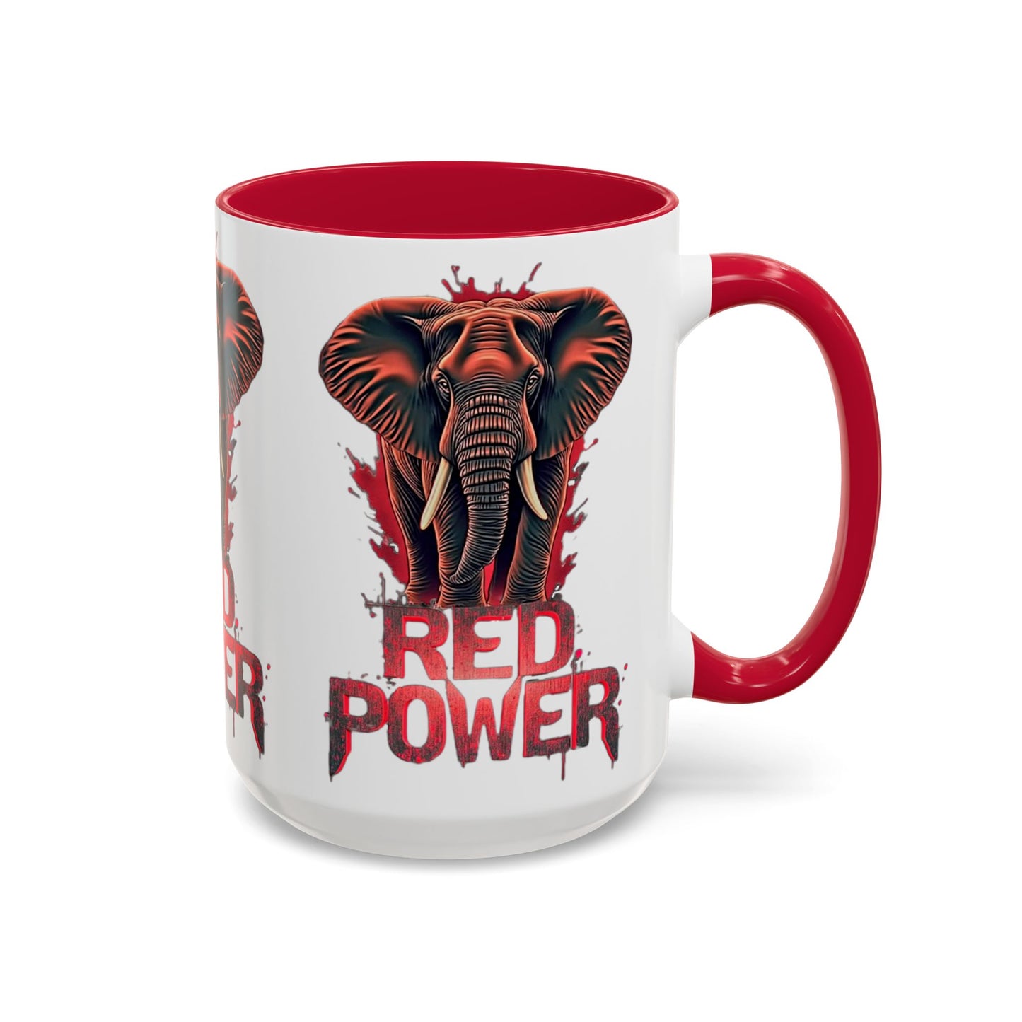 Red Power Patriotic Elephant Coffee Mug