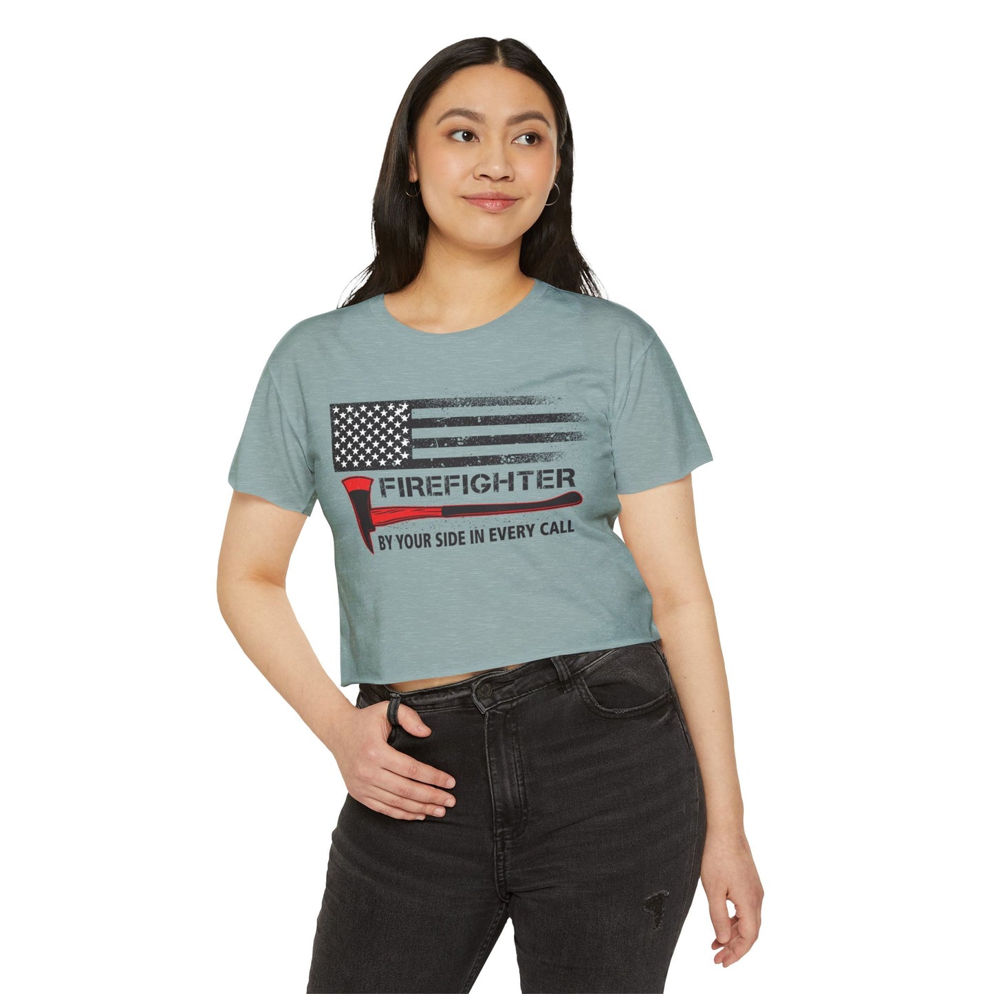 Firefighter Pride Crop Top – By Your Side in Every Call
