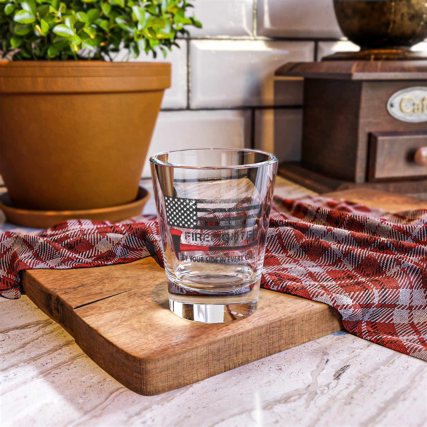 Firefighter Pride Shot Glass – By Your Side in Every Call