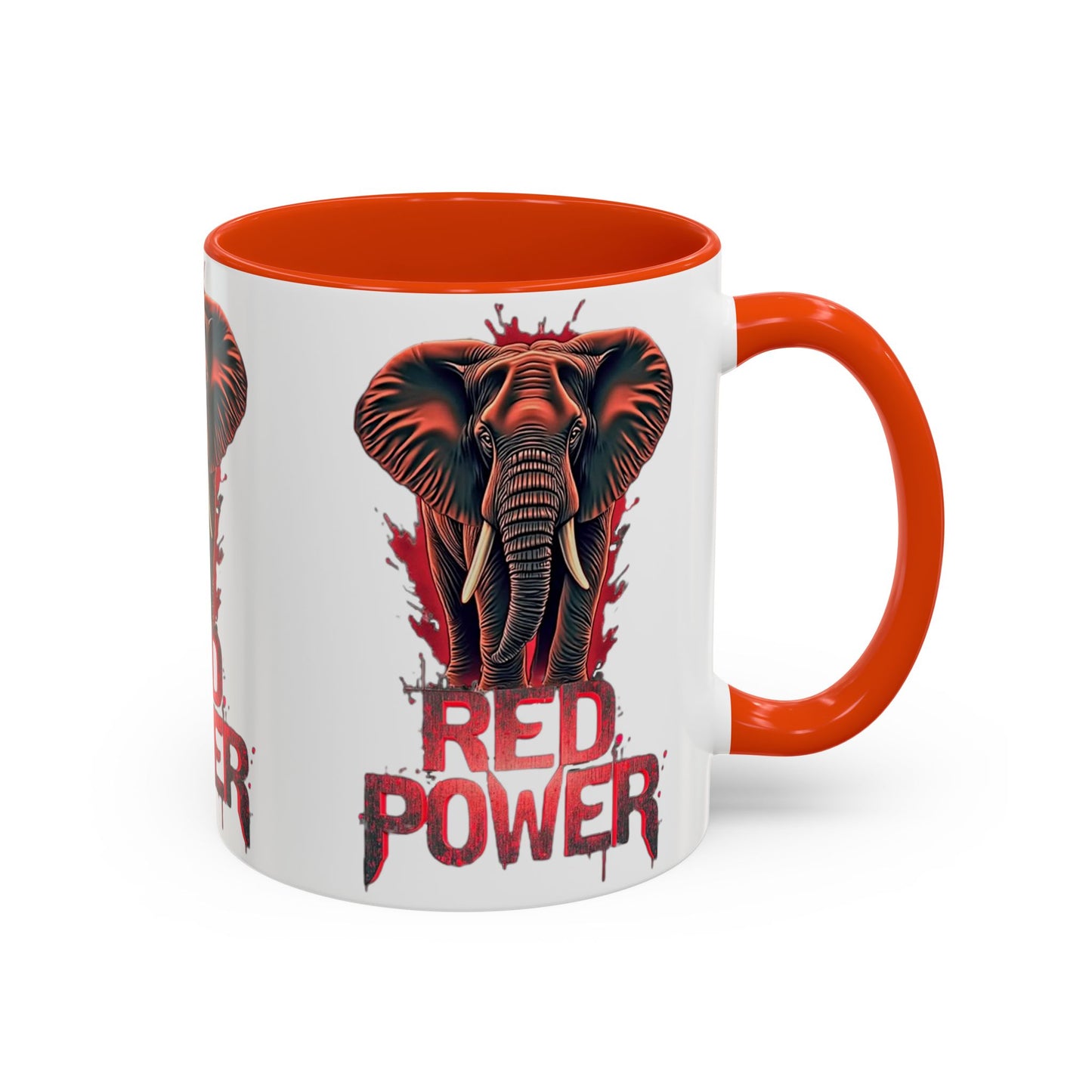Red Power Patriotic Elephant Coffee Mug