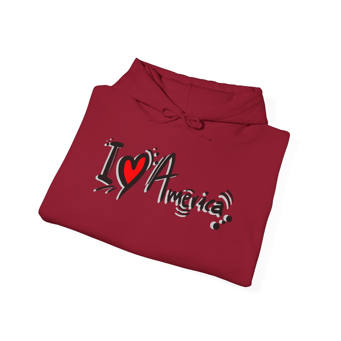 I Love America Unisex Hoodie Sweatshirt