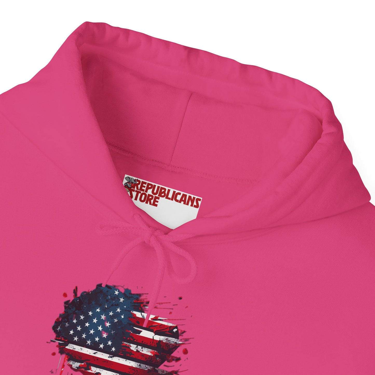 I Love America Heart Flag Unisex Hoodie Sweatshirt
