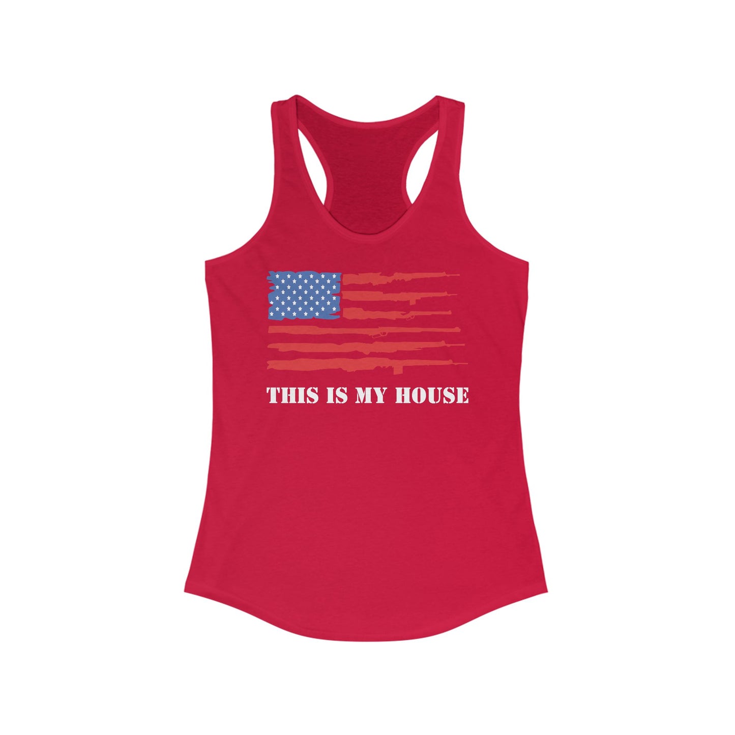 This Is My House Patriotic Racerback Tank