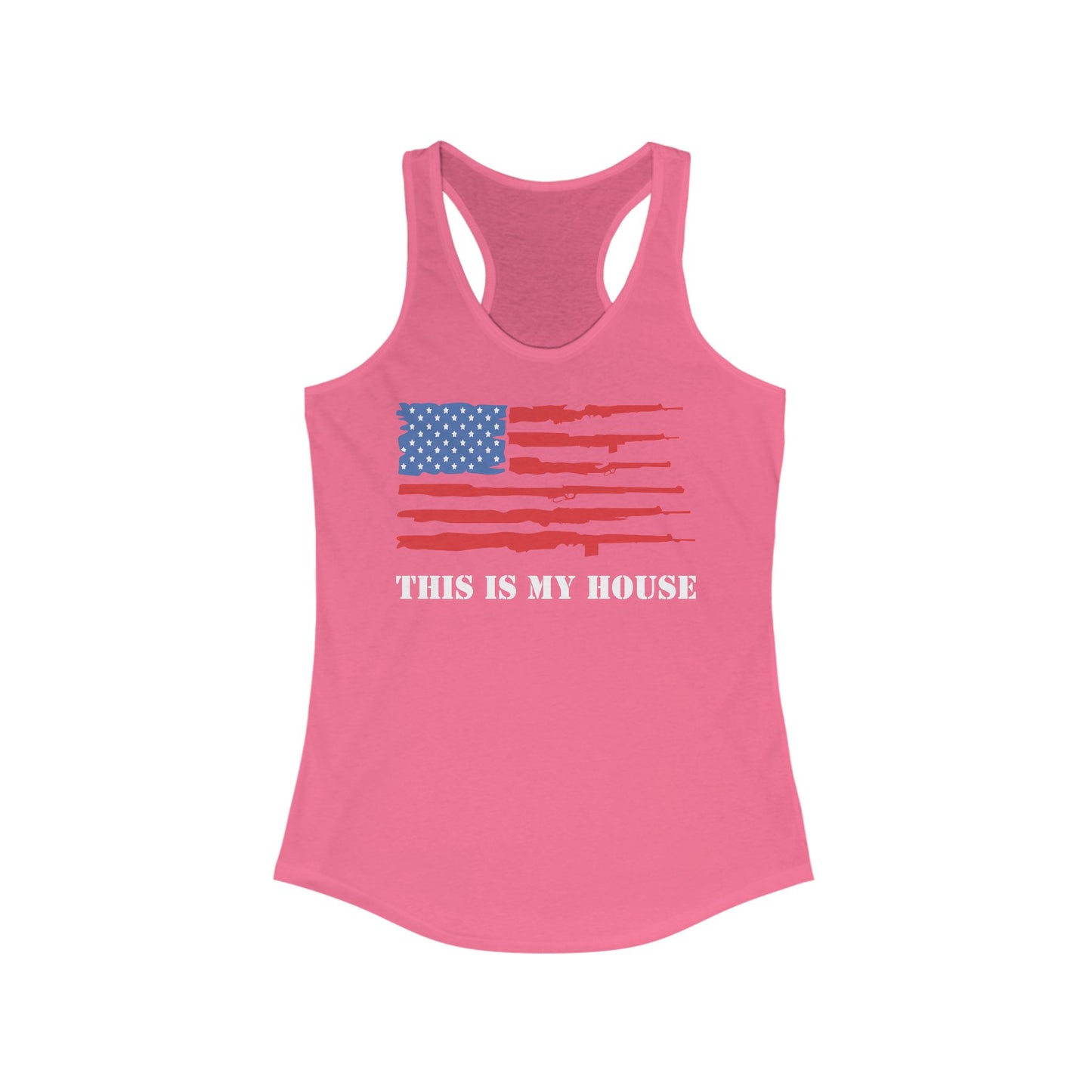 This Is My House Patriotic Racerback Tank