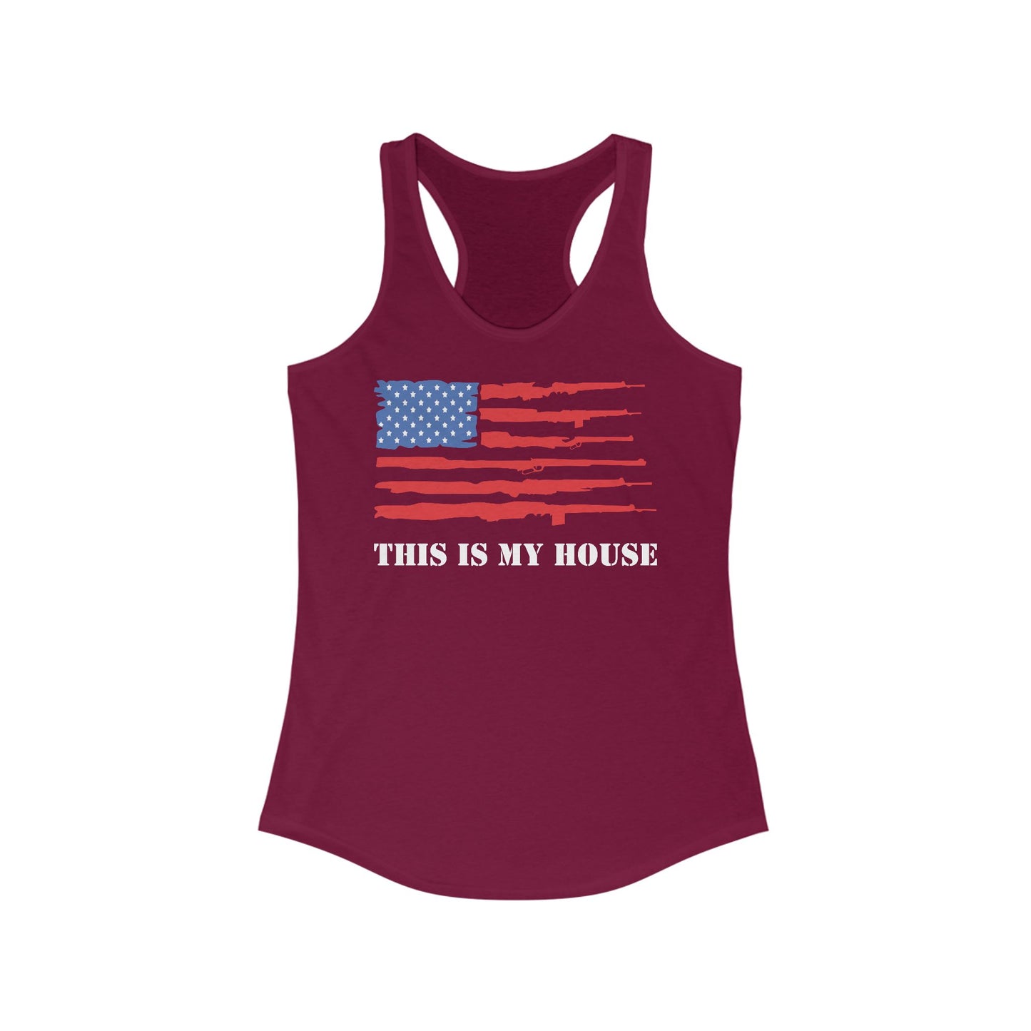 This Is My House Patriotic Racerback Tank