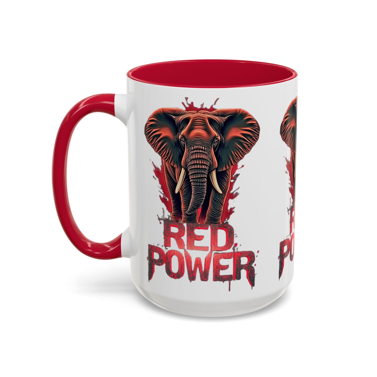 Red Power Patriotic Elephant Coffee Mug
