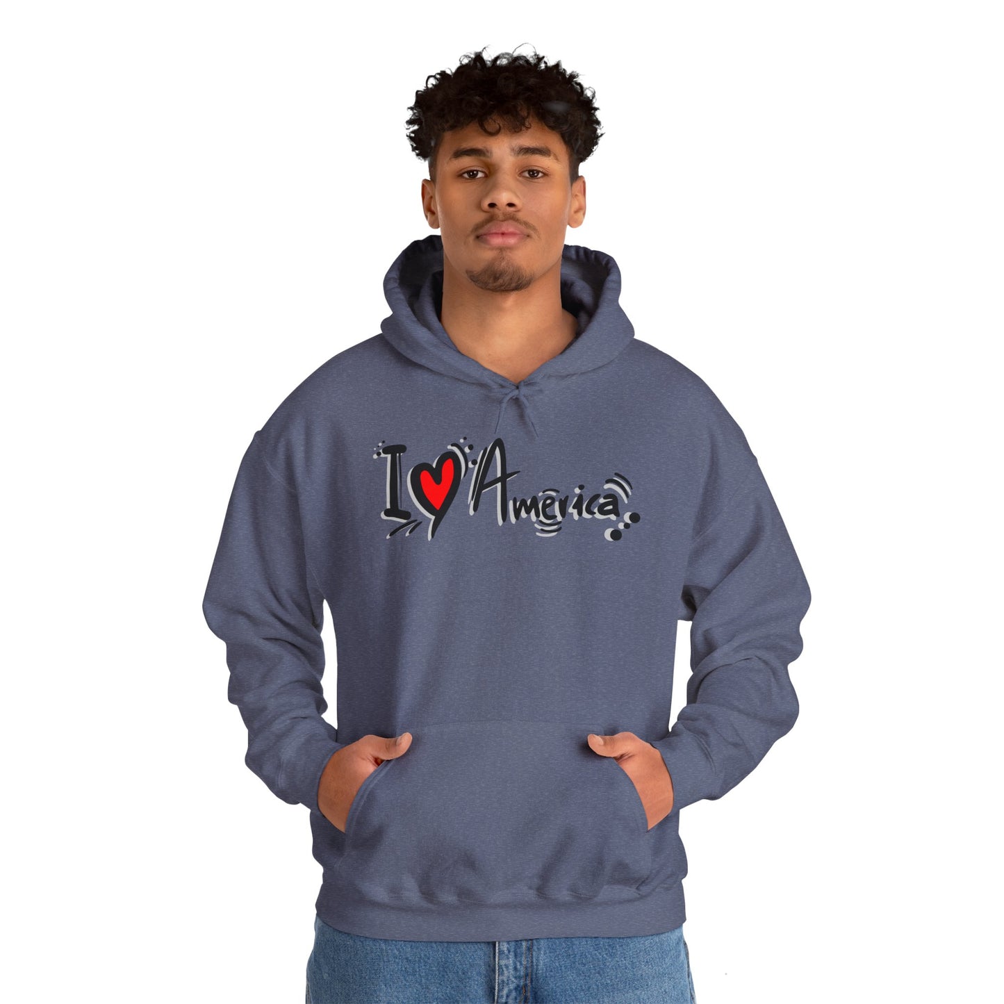 I Love America Unisex Hoodie Sweatshirt