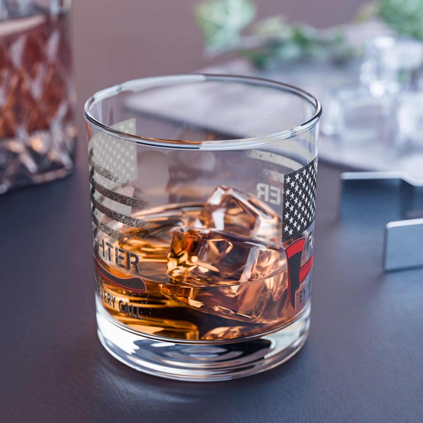 Firefighter Pride Whiskey Glass – By Your Side in Every Call