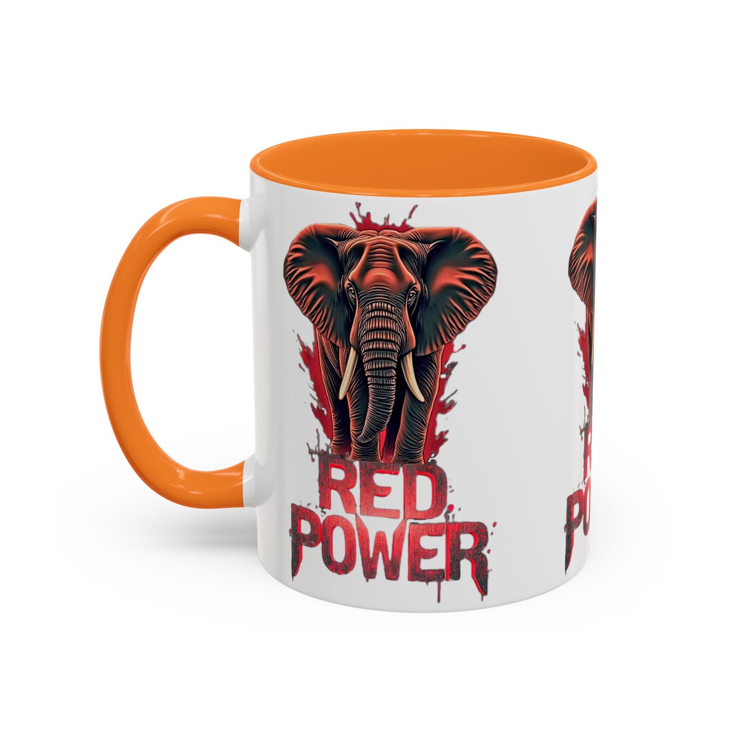 Red Power Patriotic Elephant Coffee Mug