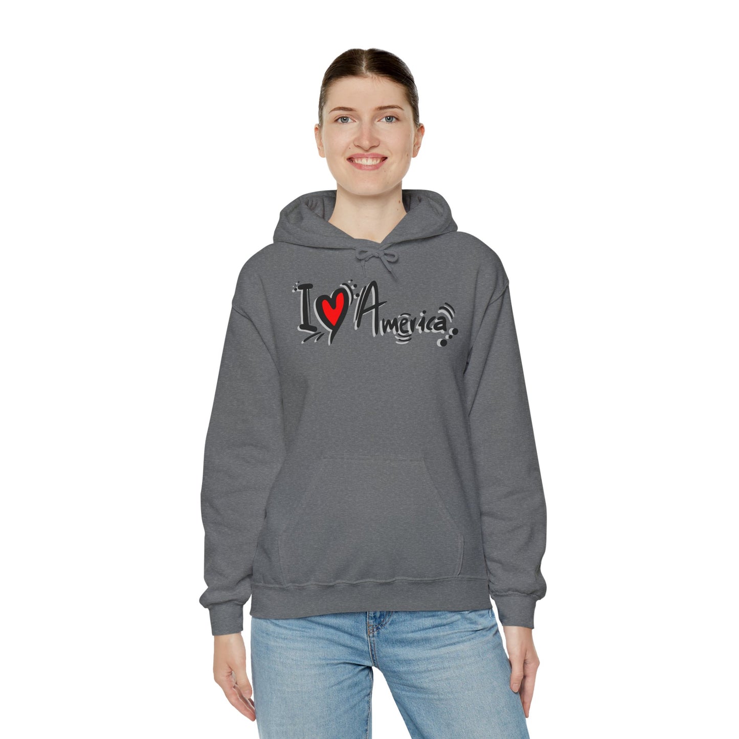 I Love America Unisex Hoodie Sweatshirt