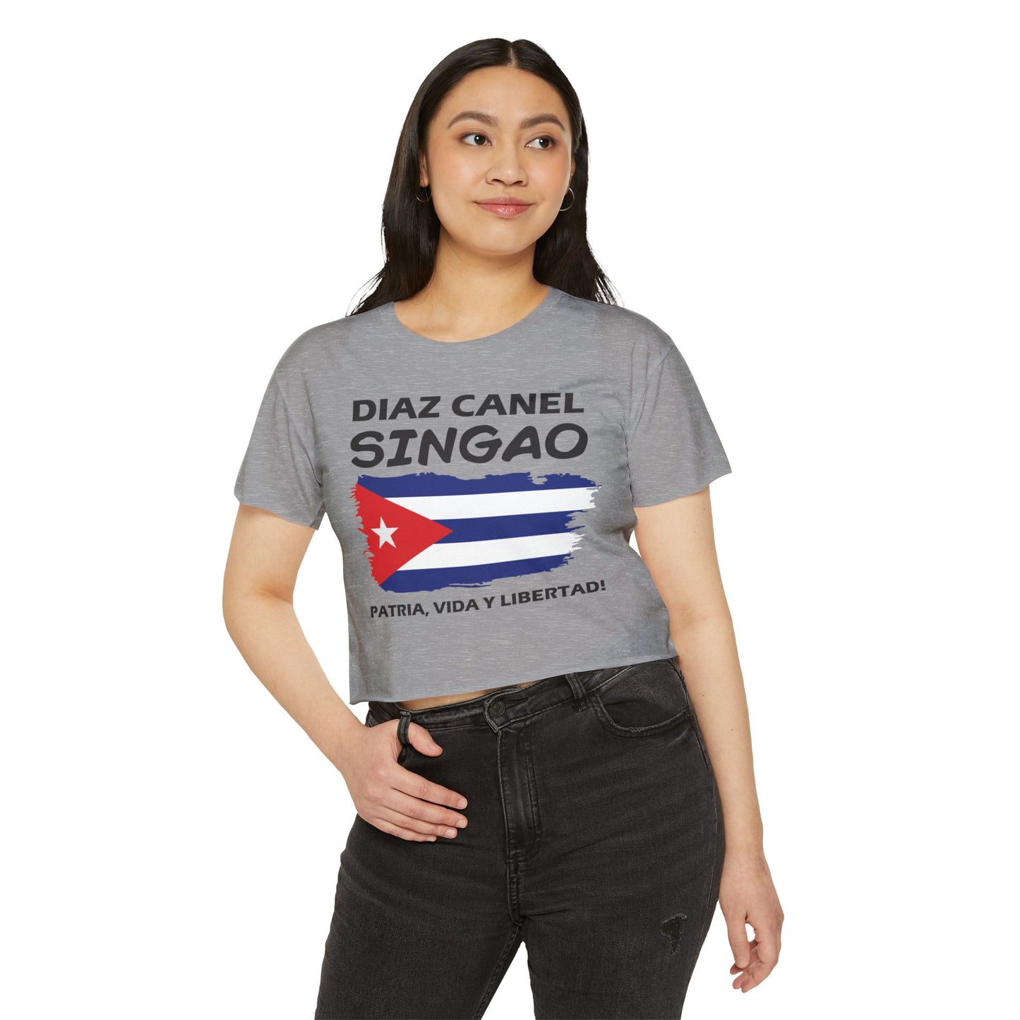 Díaz Canel Singao Patriótico Crop Top