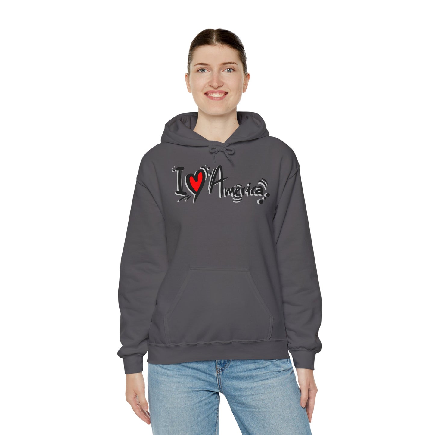 I Love America Unisex Hoodie Sweatshirt