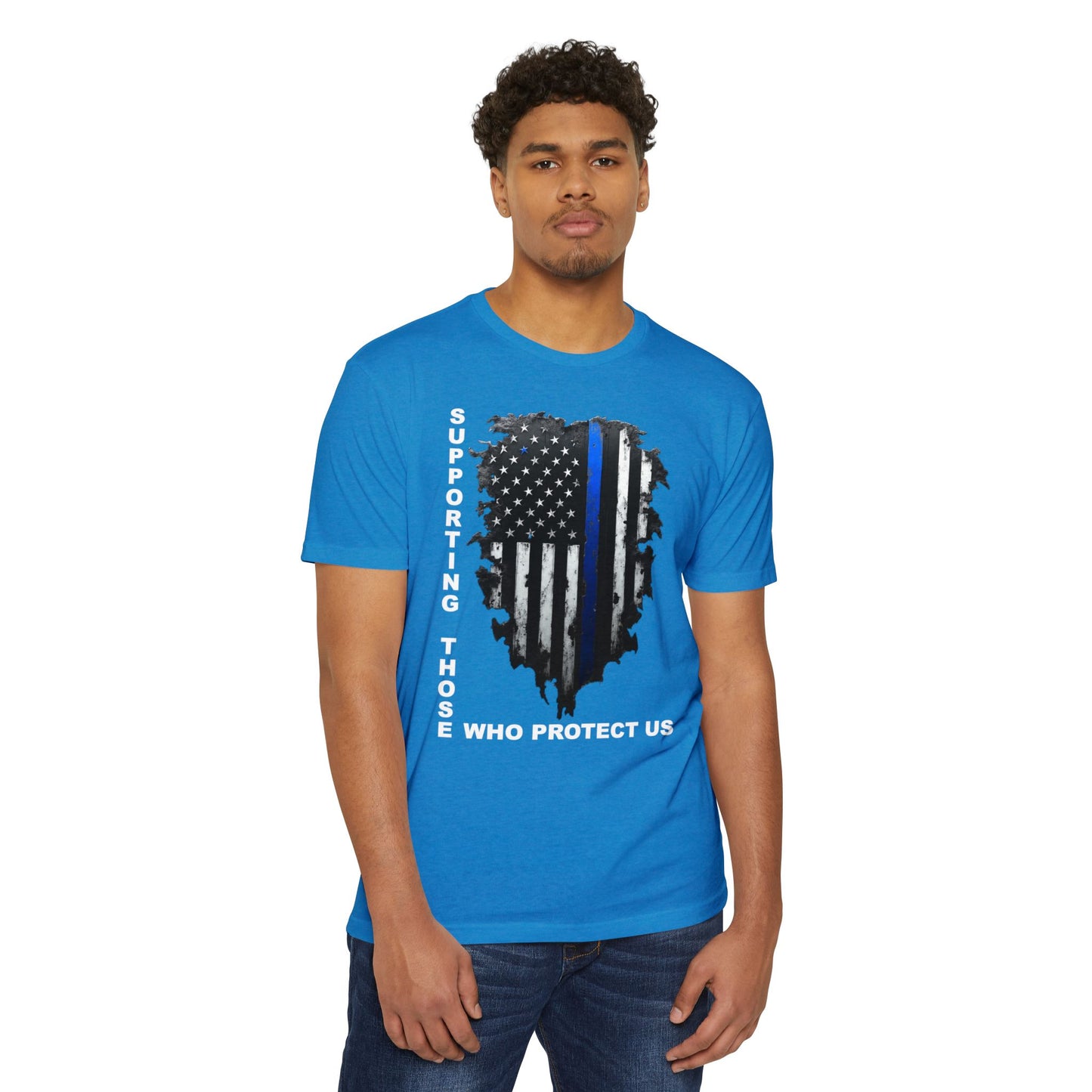 Supporting Those Who Protect Us Patriotic T-Shirt