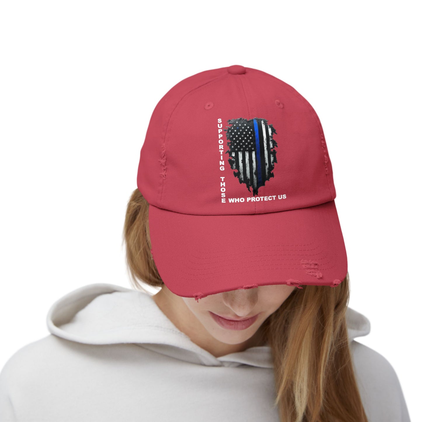 Supporting Those Who Protect Us Patriotic Printed Hat