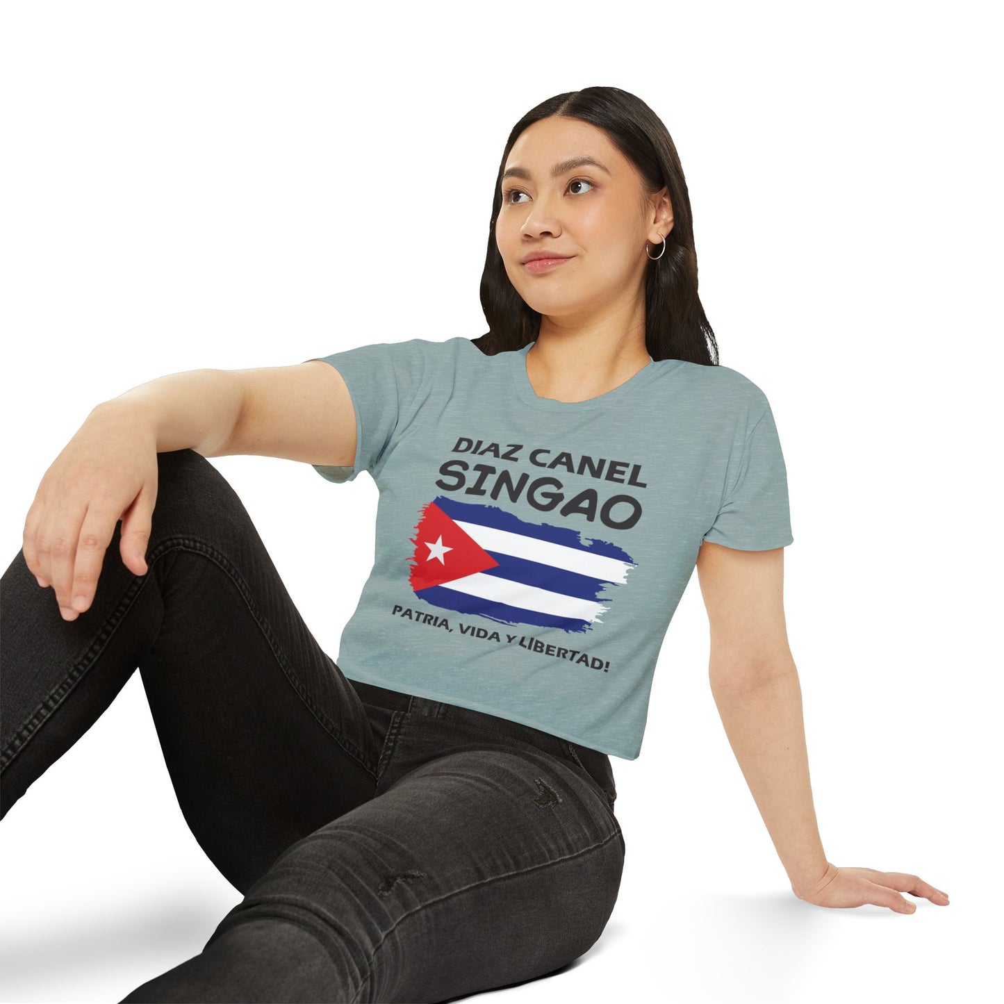 Díaz Canel Singao Patriótico Crop Top