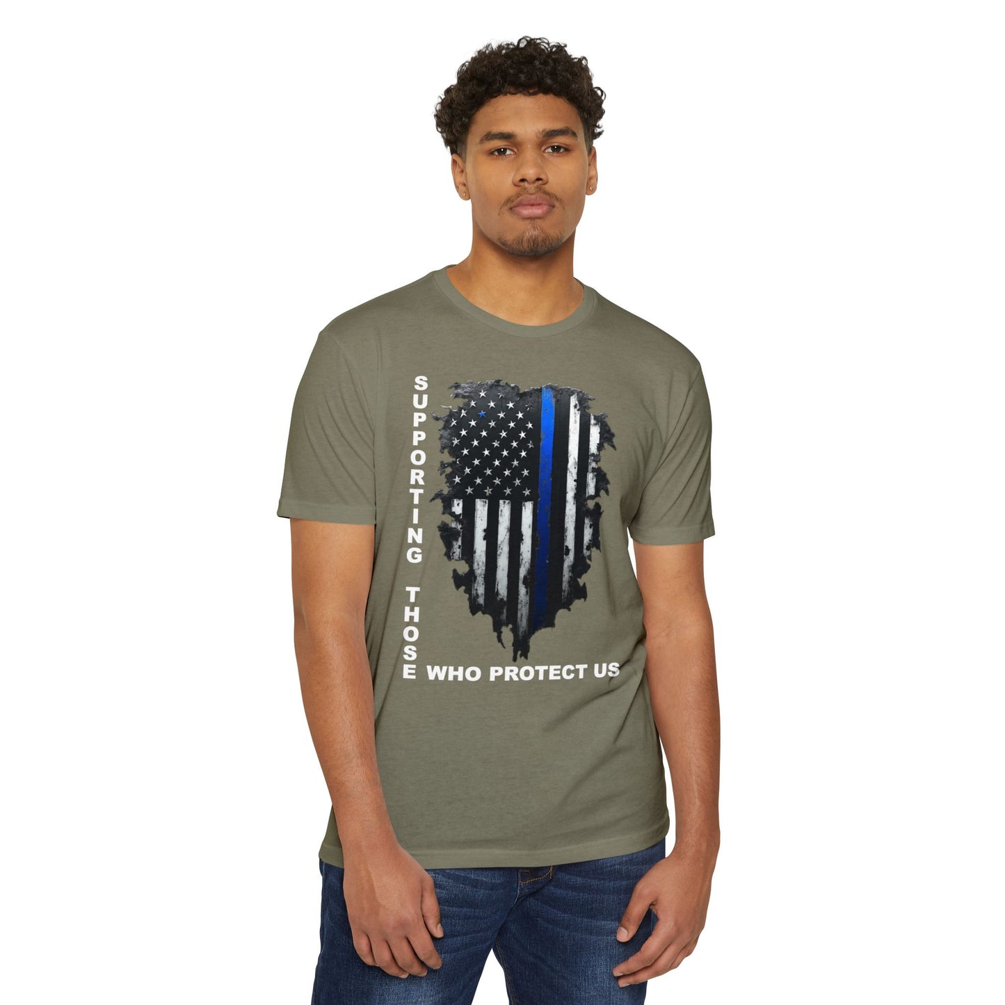 Supporting Those Who Protect Us Patriotic T-Shirt