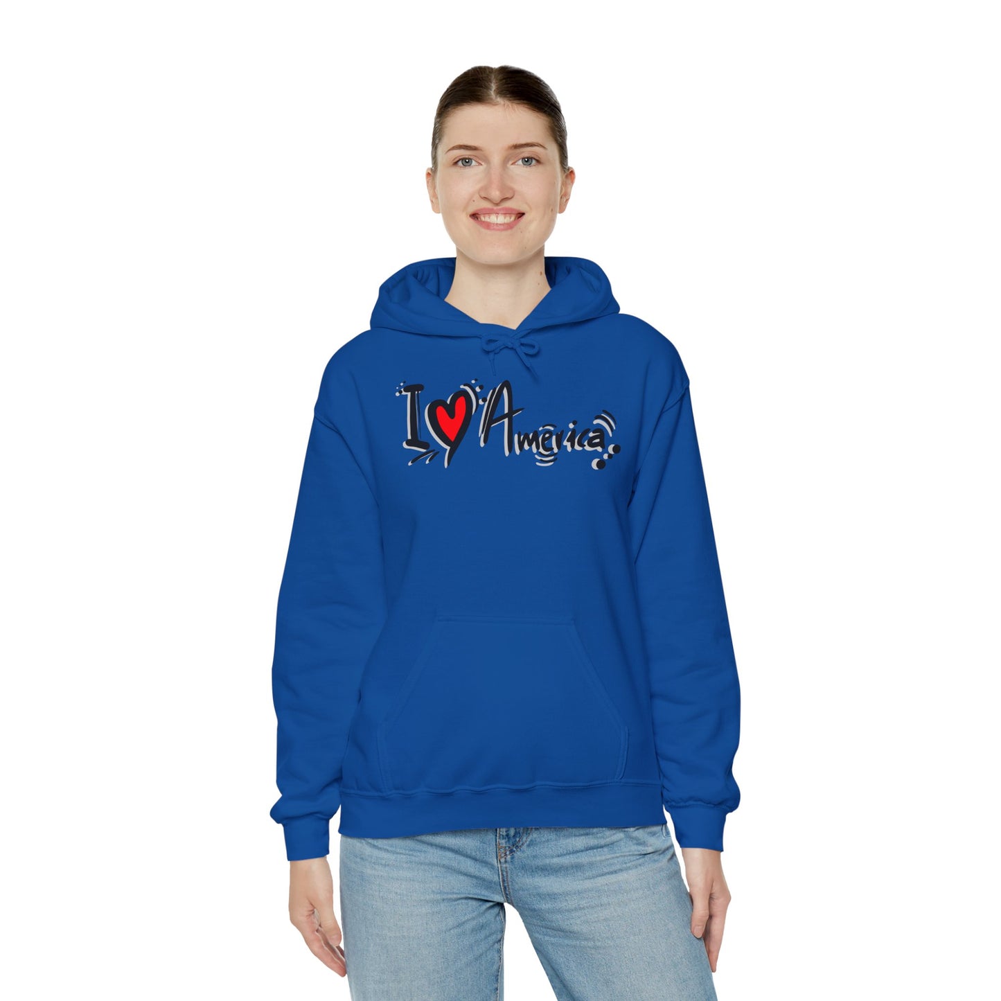 I Love America Unisex Hoodie Sweatshirt