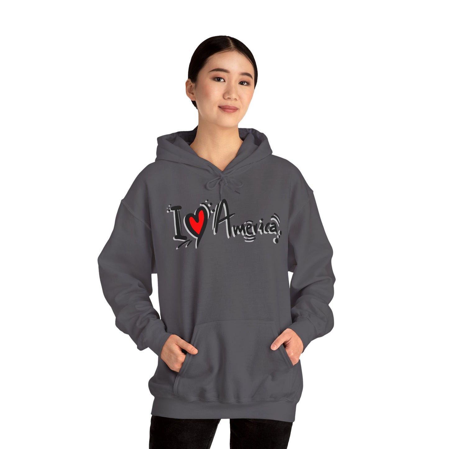 I Love America Unisex Hoodie Sweatshirt