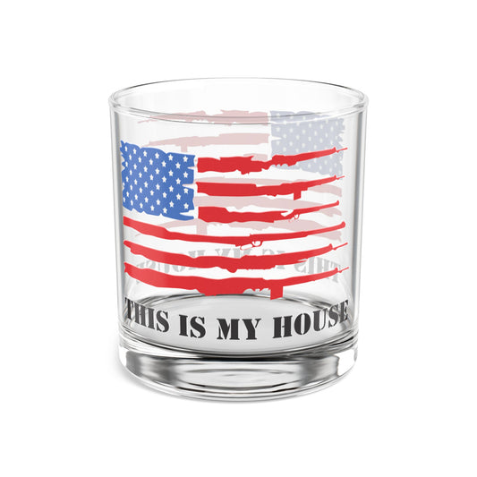 This Is My House Patriotic Whiskey Glass