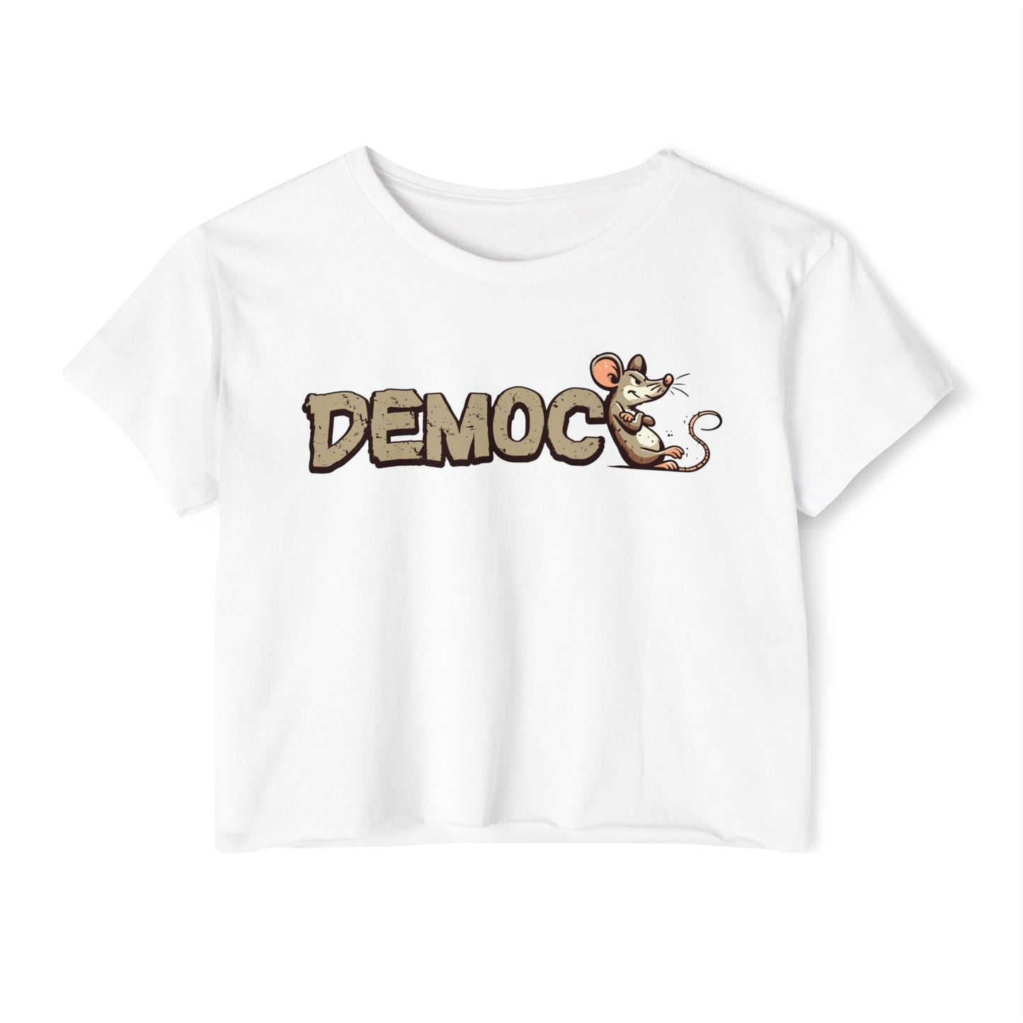 Democ-Rat Funny Political Crop Top