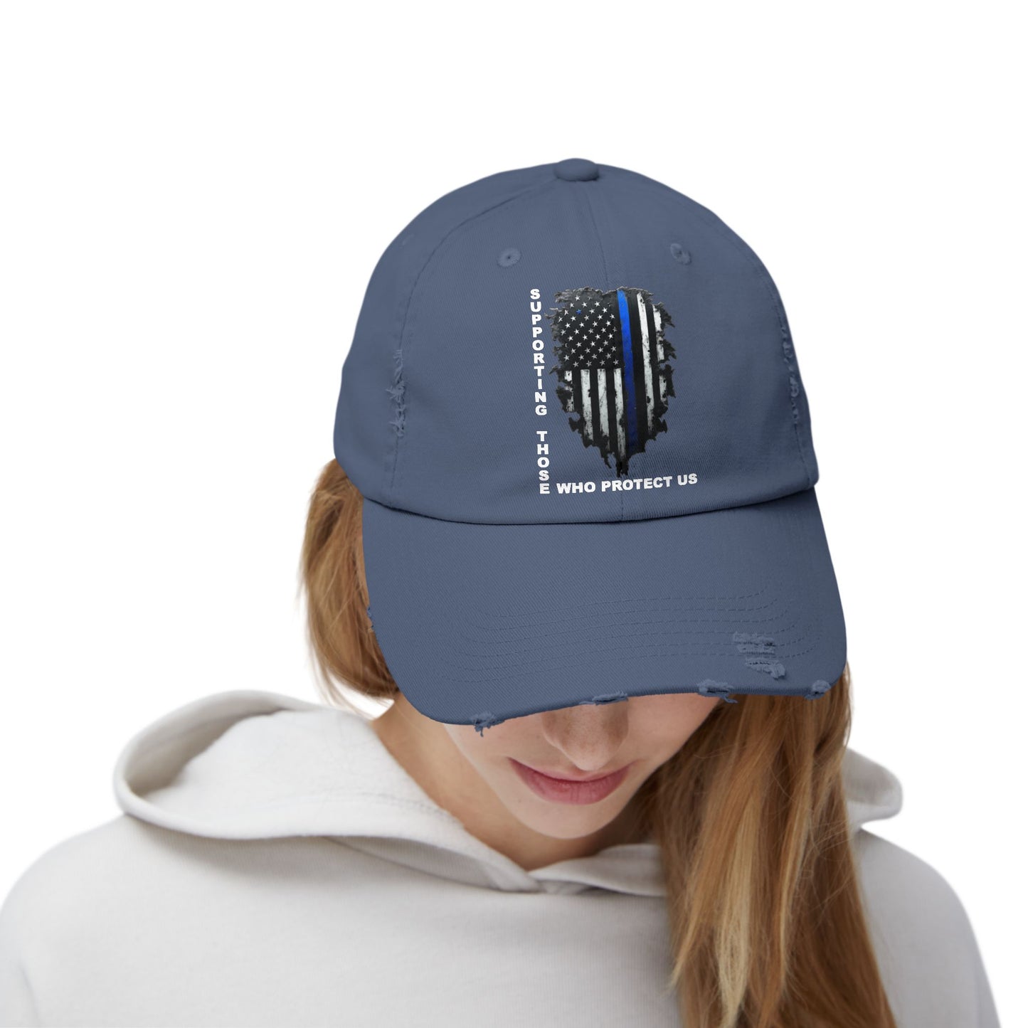 Supporting Those Who Protect Us Patriotic Printed Hat