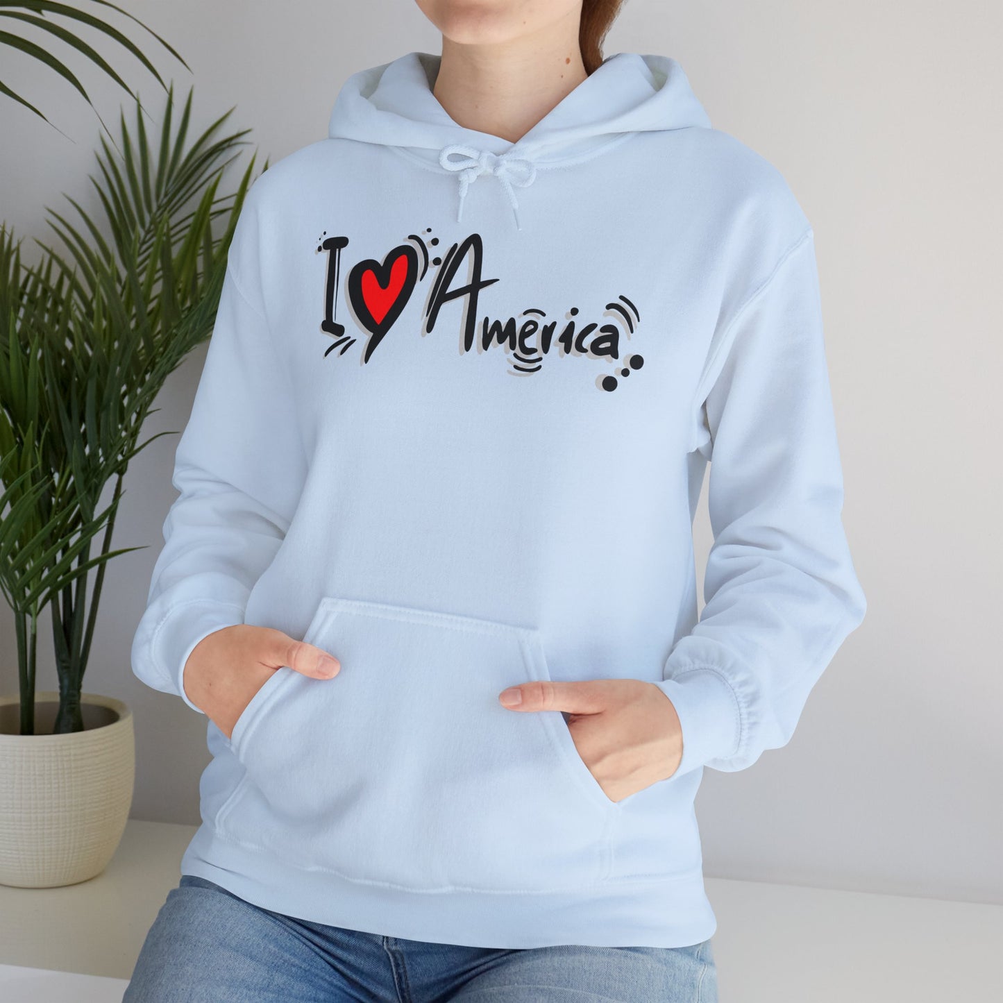 I Love America Unisex Hoodie Sweatshirt