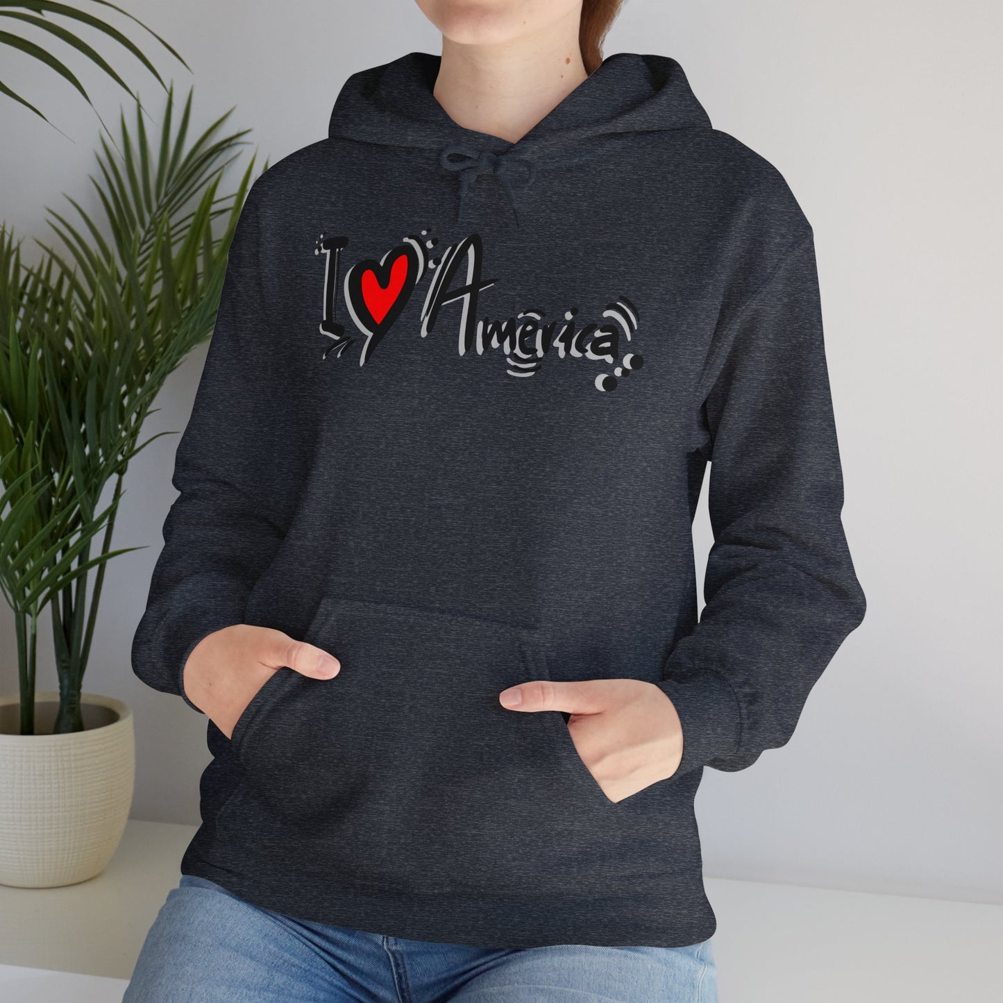 I Love America Unisex Hoodie Sweatshirt