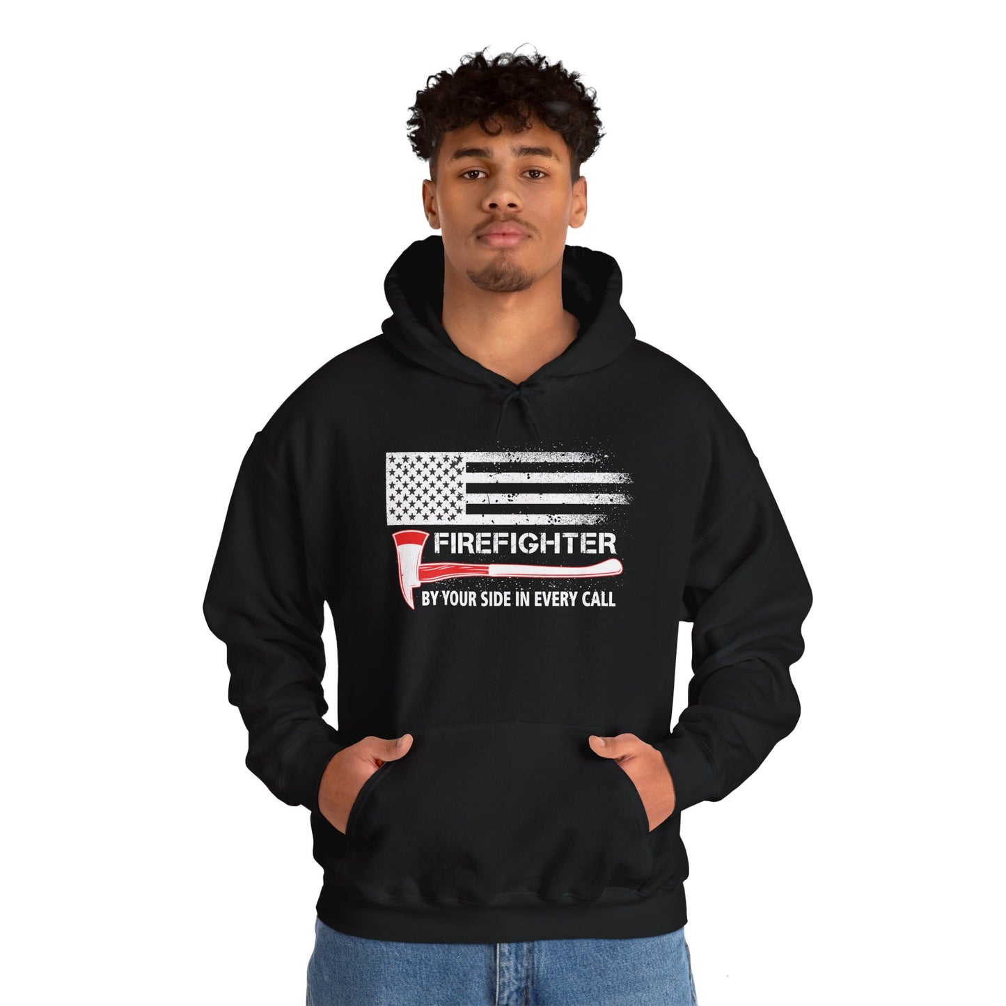 Firefighter Pride Hoodie – By Your Side in Every Call